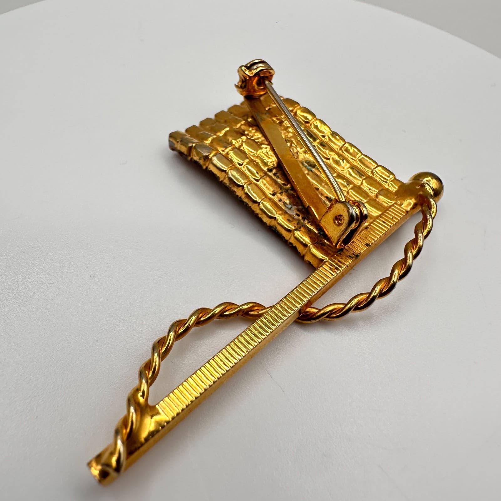 Vintage 90s USA American Flag Rhinestone Brooch Pin Women's Classic Jewelry - Thumbnail 5