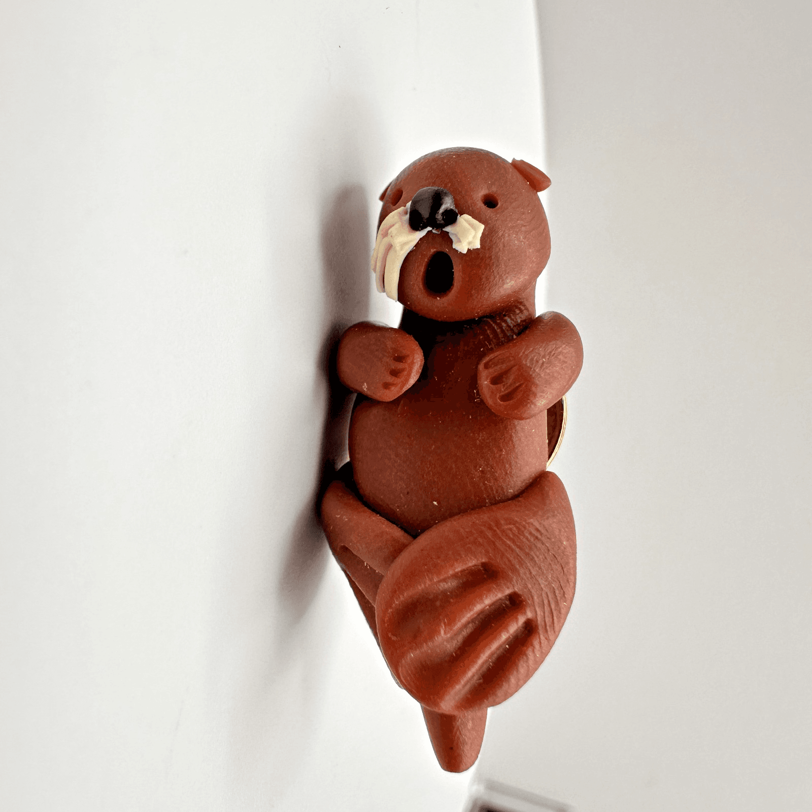 Vintage 80s Walrus Lapel Pin Straightner Retro Women's Classic Fashion Jewelry - Image 1