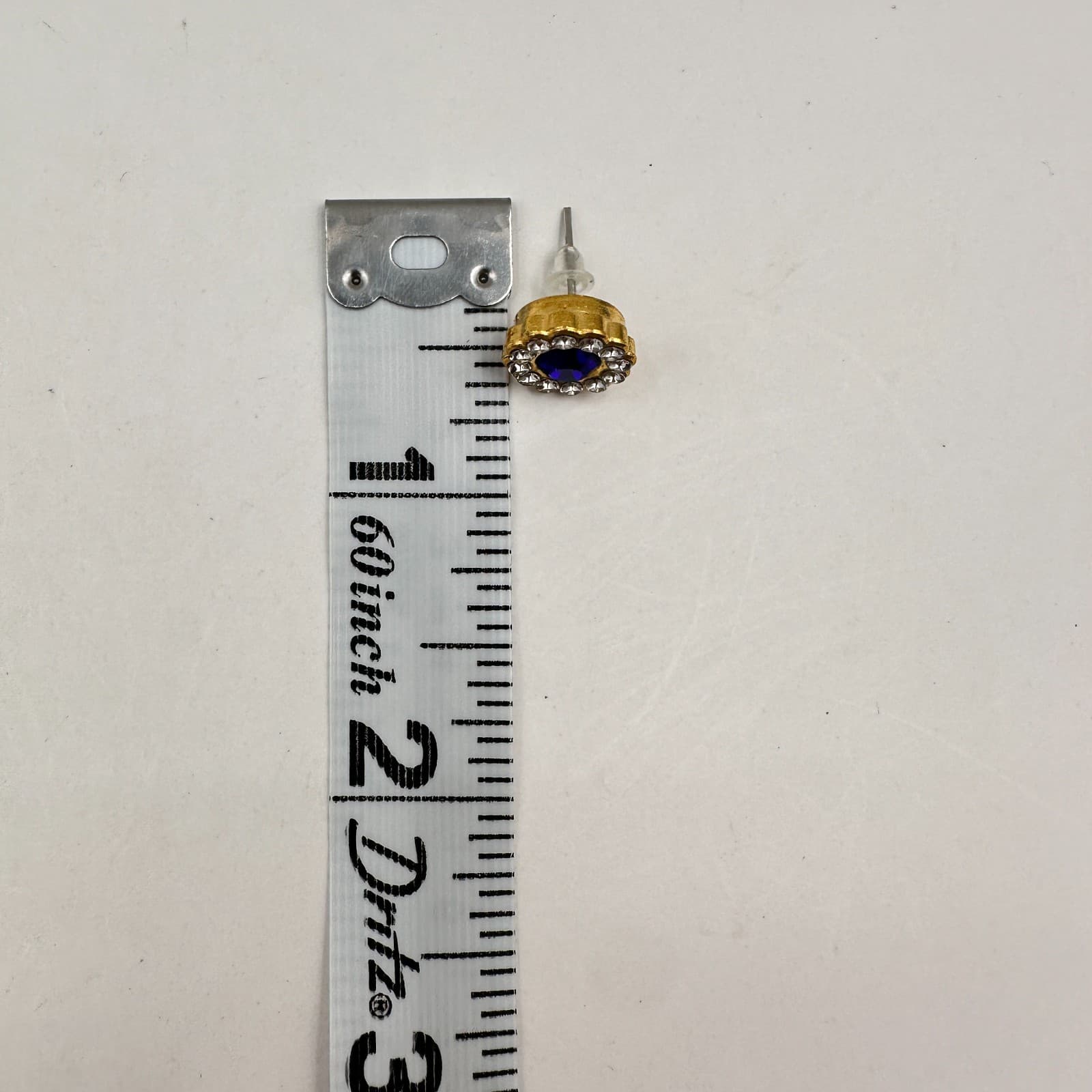 Vintage 90s Rhinestone Floral Gold Tone Stud Earrings Set Women's Jewelry - Thumbnail 8