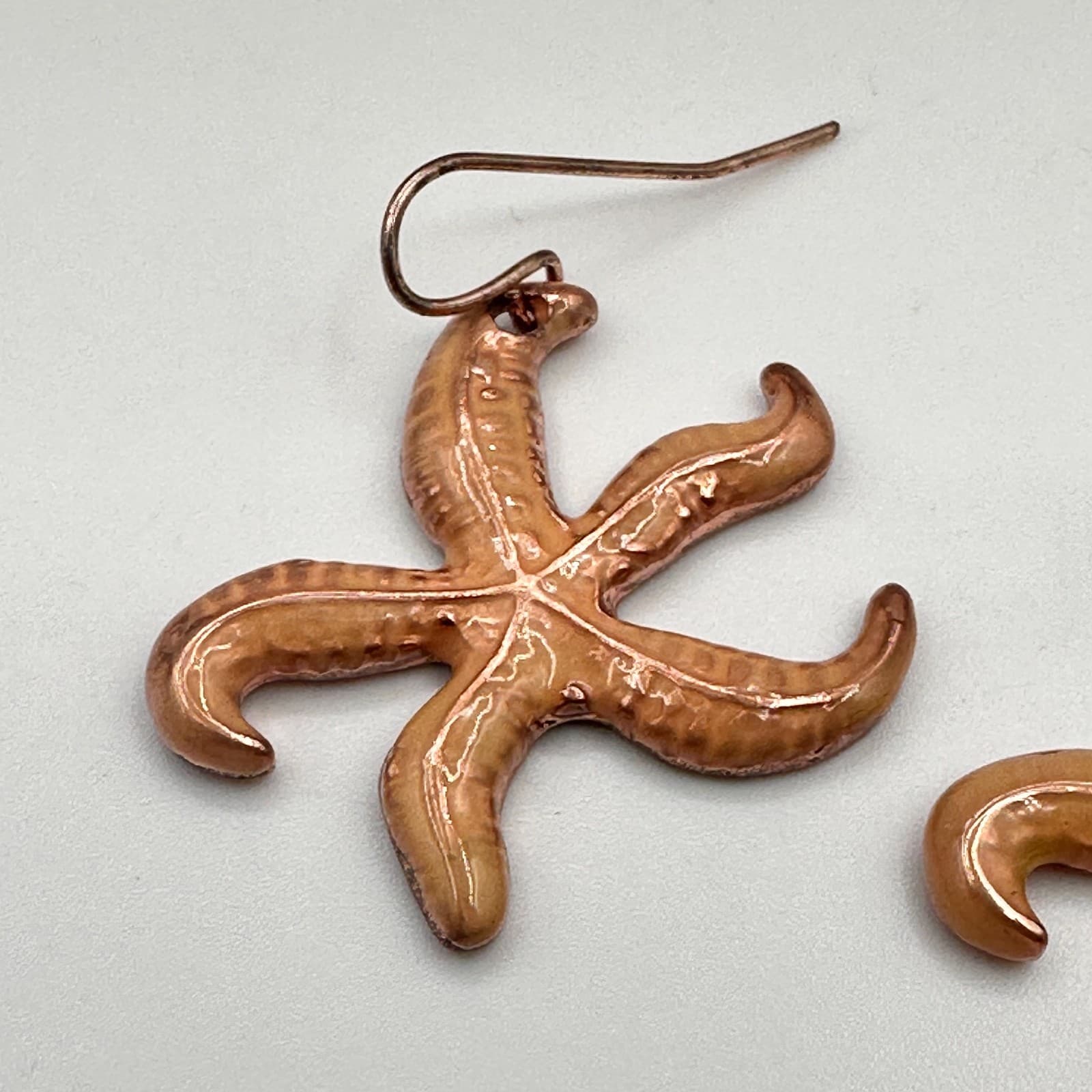 Vintage 90s Starfish Dangle Earrings Retro Women's Classic Fashion Jewelry - Thumbnail 7