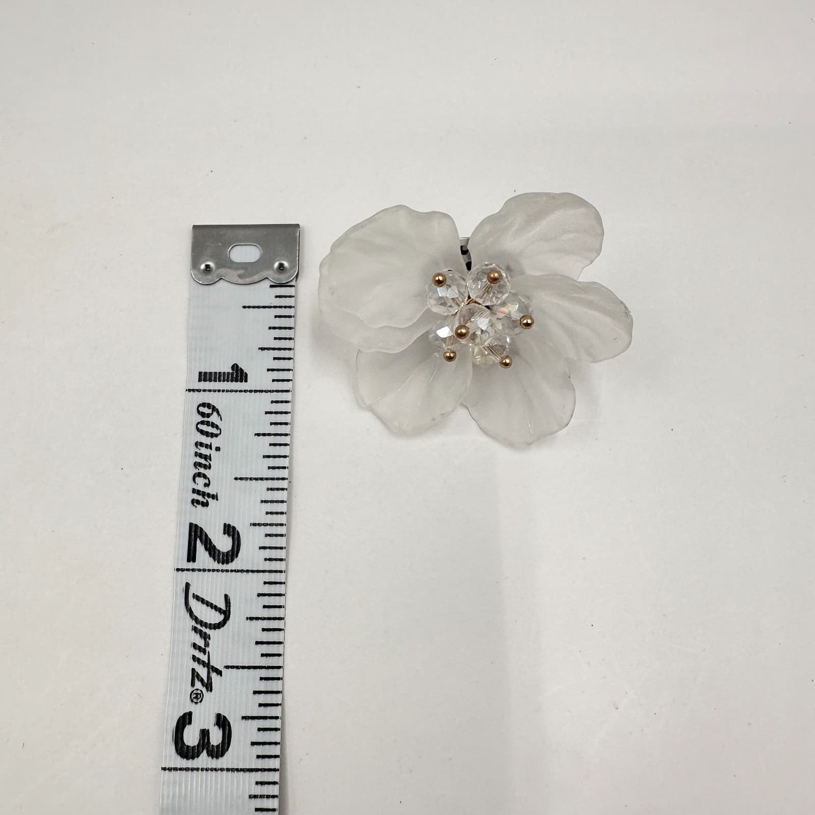 Vintage Y2K Frosted Flower Faceted Glass beads Stud Earrings silver tone Jewelry - Thumbnail 8