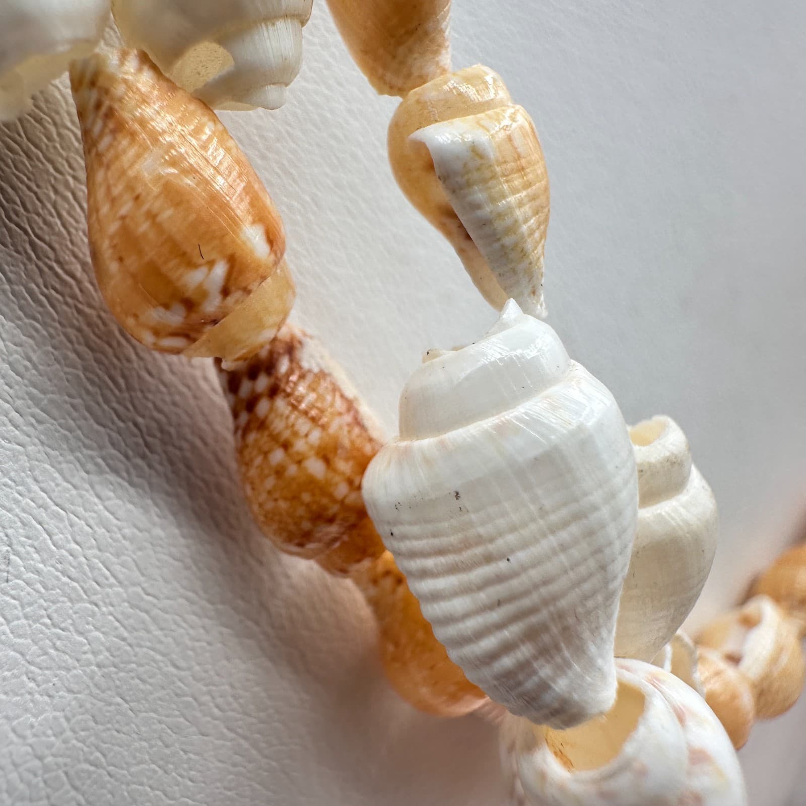 Vintage 80s 90s Double Strand Sea Shell Necklace Boho Beach Women's Jewelry - Thumbnail 4