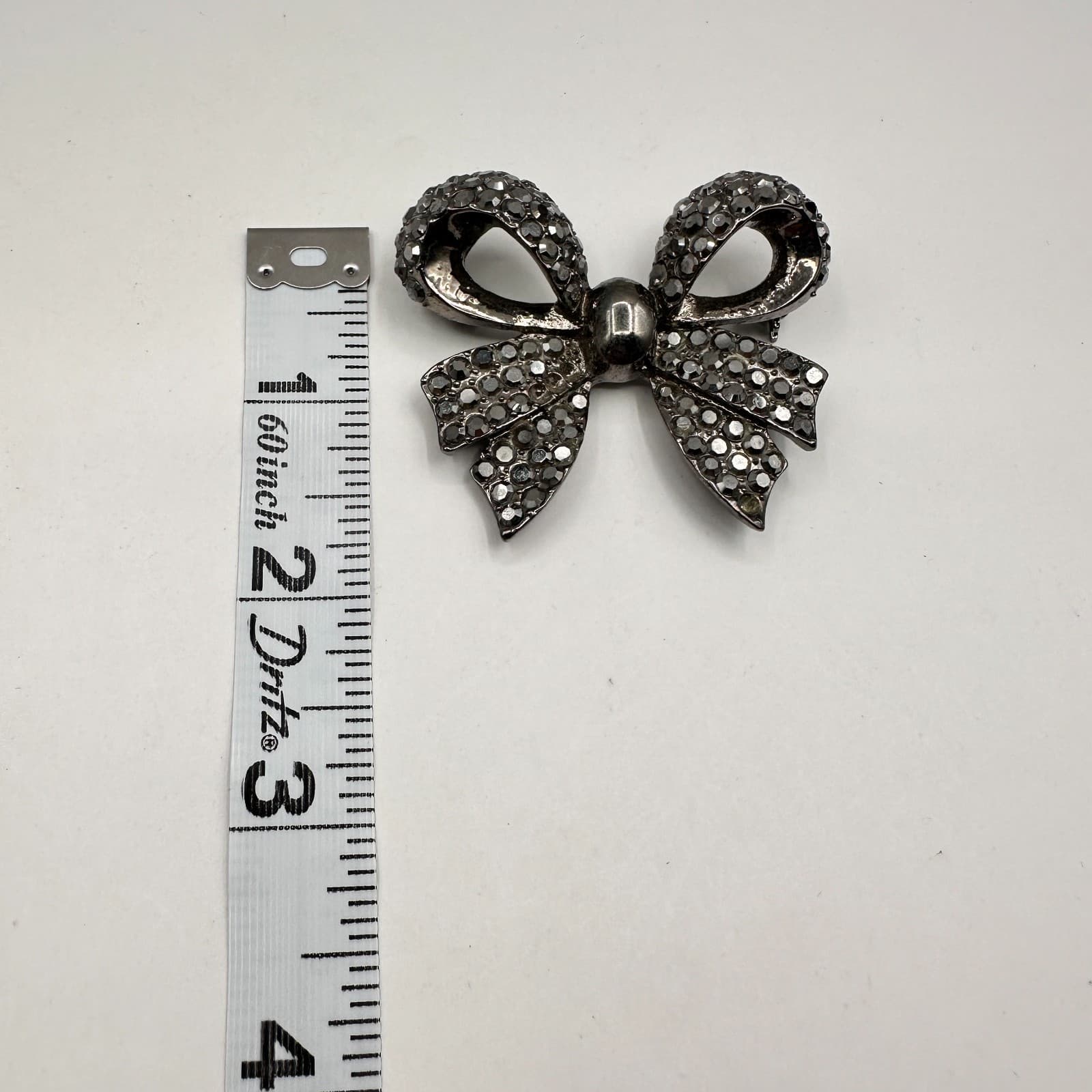 Vintage 90s Bow Brooch Pin Boho Retro Women's Classic Fashion Jewelry - Thumbnail 10