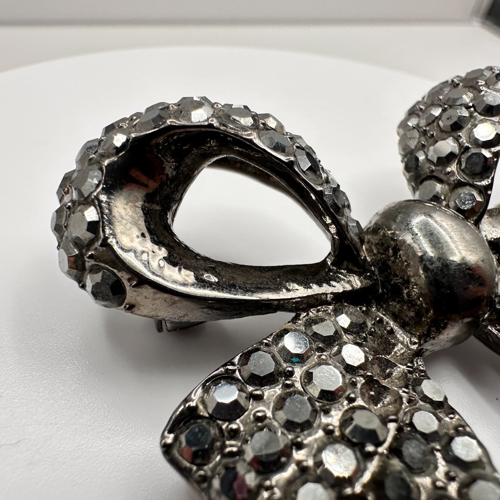 Vintage 90s Bow Brooch Pin Boho Retro Women's Classic Fashion Jewelry - Thumbnail 5