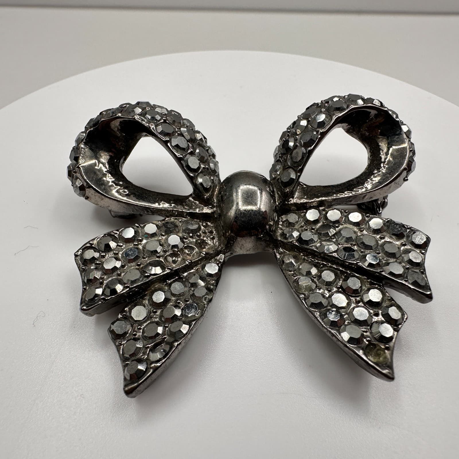 Vintage 90s Bow Brooch Pin Boho Retro Women's Classic Fashion Jewelry - Thumbnail 3