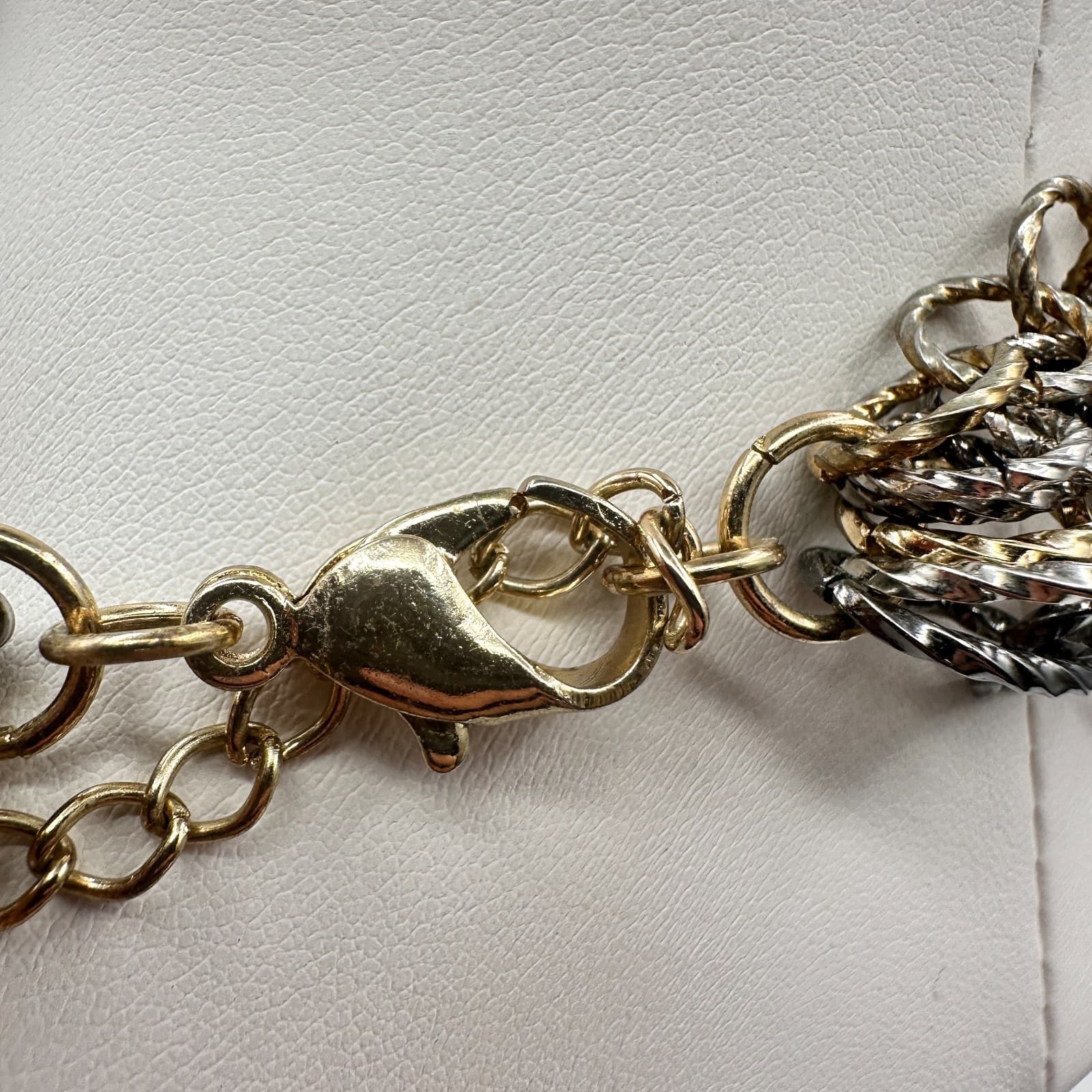 Vintage 90s Multi Strand Link Necklace Boho Women's Classic Fashion Jewelry - Thumbnail 9