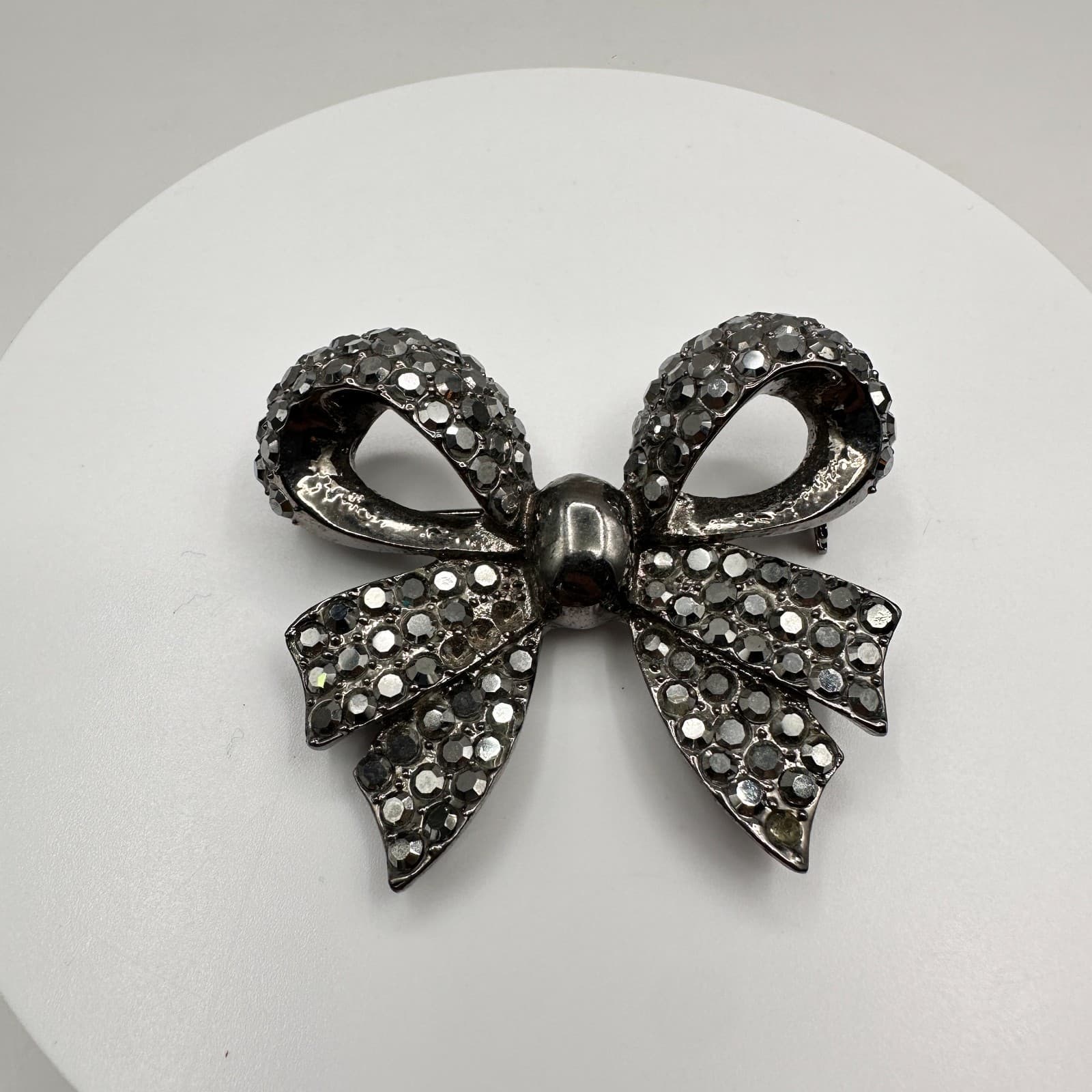 Vintage 90s Bow Brooch Pin Boho Retro Women's Classic Fashion Jewelry - Thumbnail 2