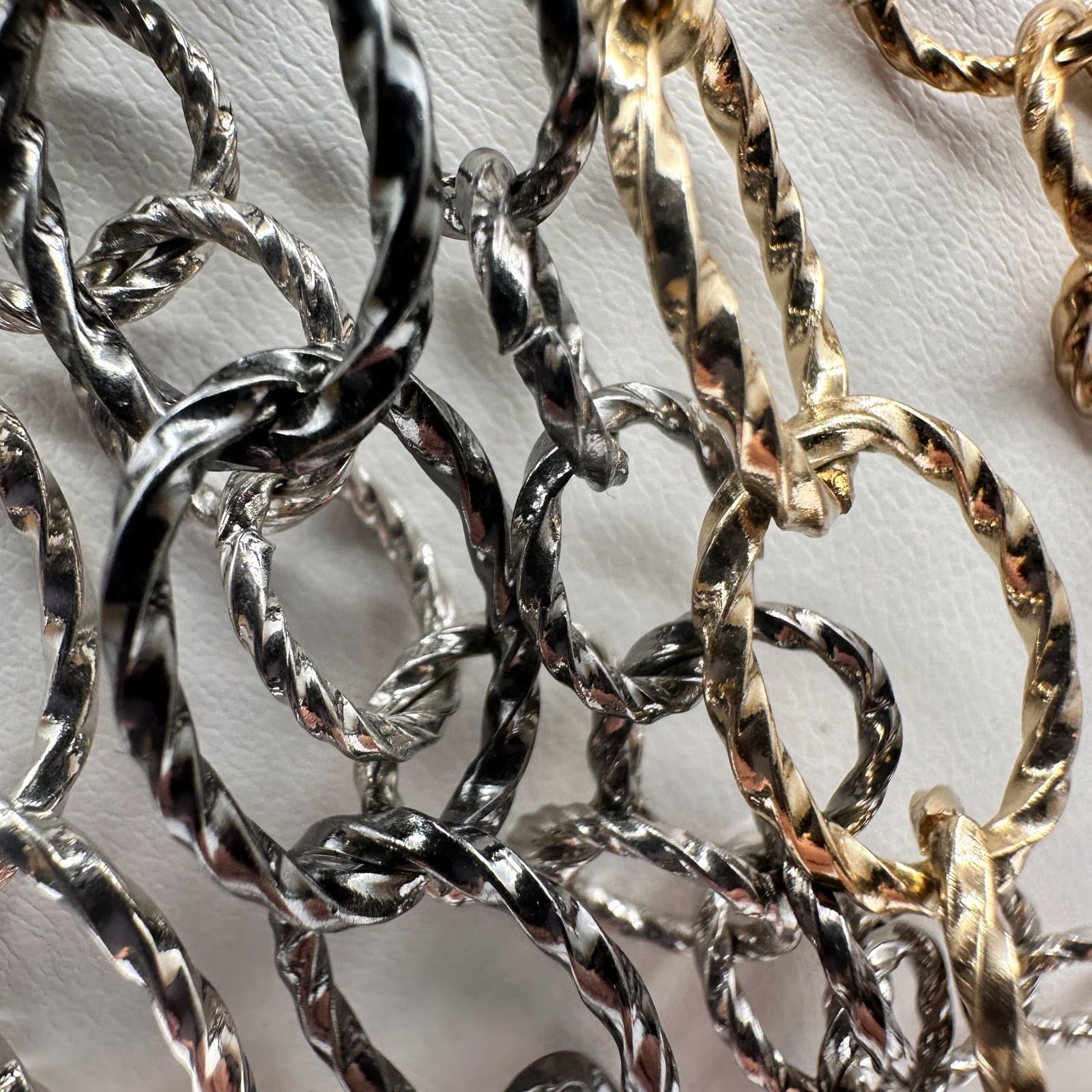 Vintage 90s Multi Strand Link Necklace Boho Women's Classic Fashion Jewelry - Thumbnail 5