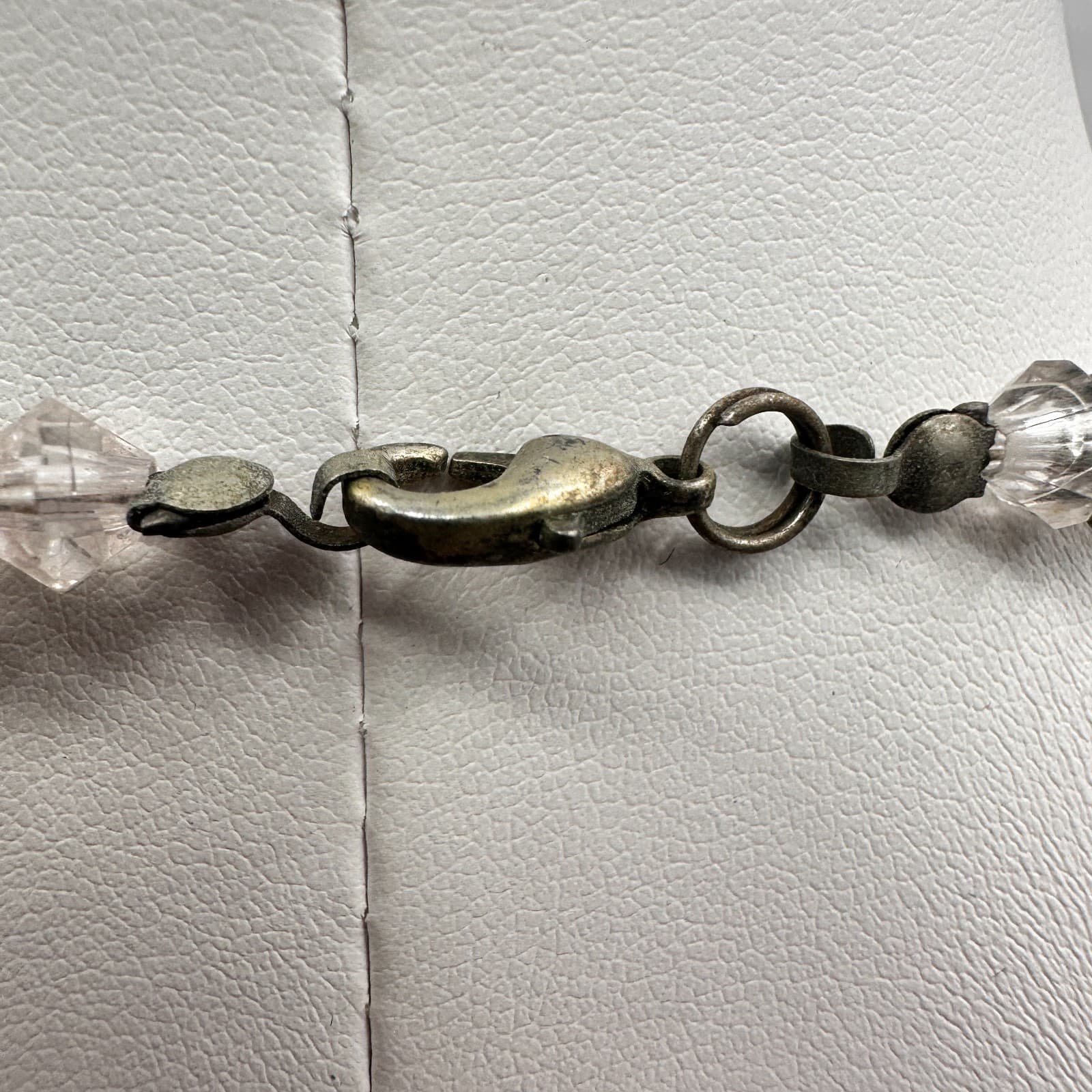 Vintage 90s Beaded Drama Masks Charm Silver Tone Necklace Boho Women's Jewelry - Thumbnail 8