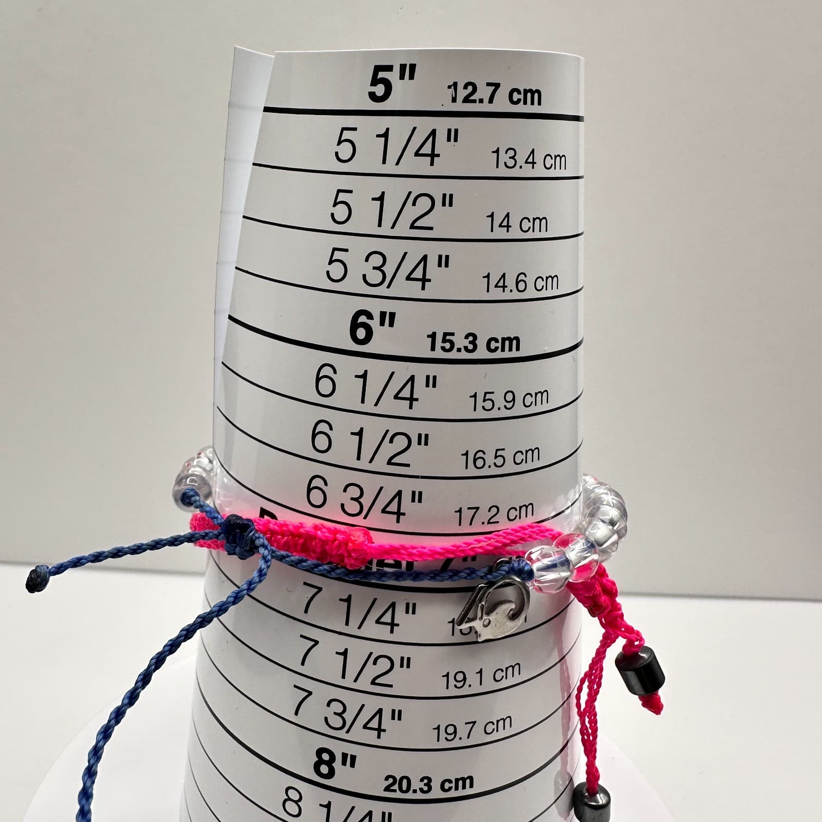 Vintage 90s Pink Macrame Bead Bracelet Set Adjustable Boho Fashion Jewelry - Thumbnail 7