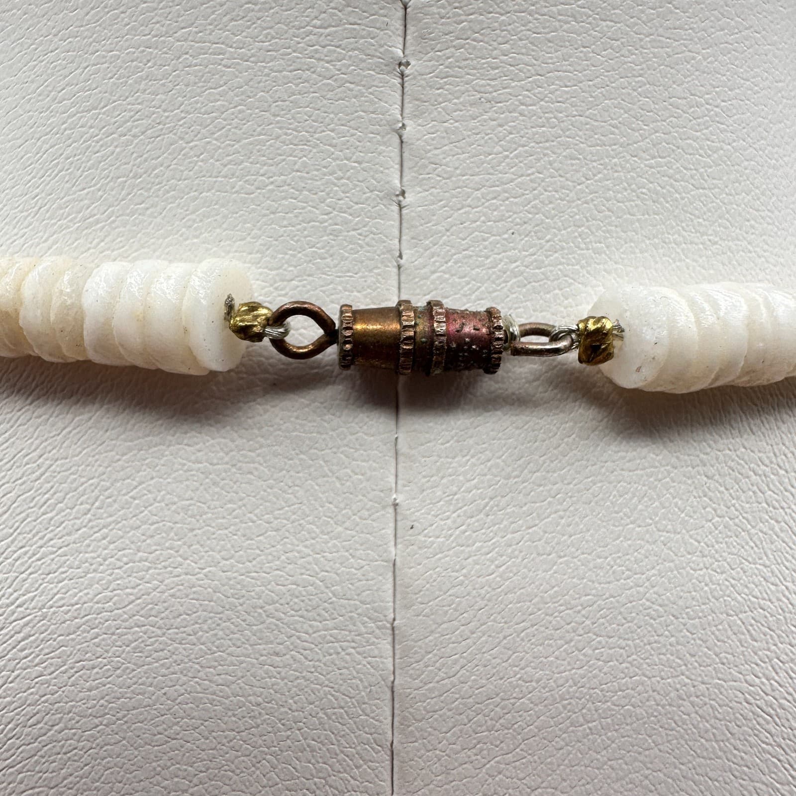 Vintage 90s Shell Beaded Fetish Bird Necklace Boho Gold Tone Women's Jewelry - Thumbnail 6