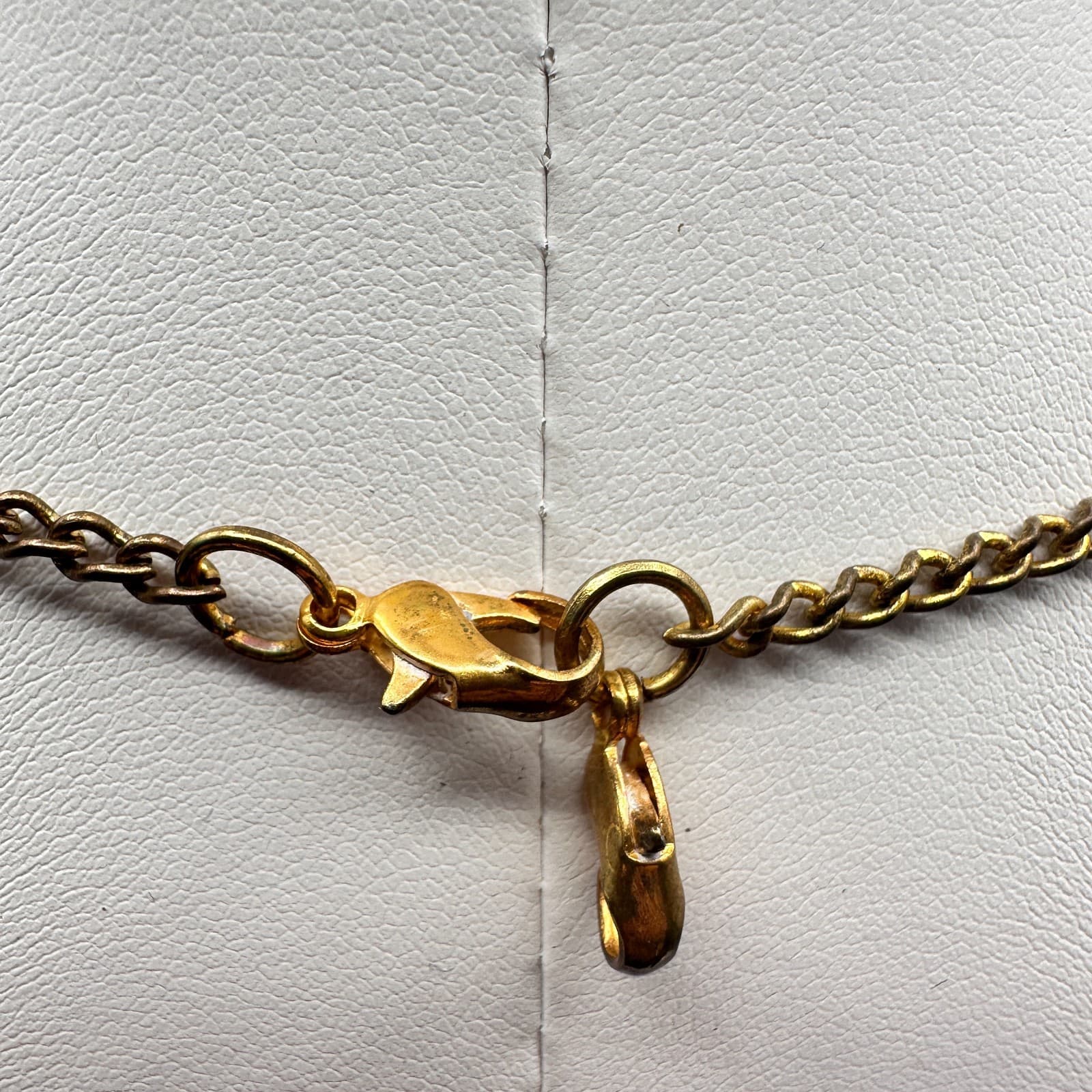 Vintage 90s Bronze Amber Glass Beaded Pendant Necklace Statement Women's Jewelry - Thumbnail 6