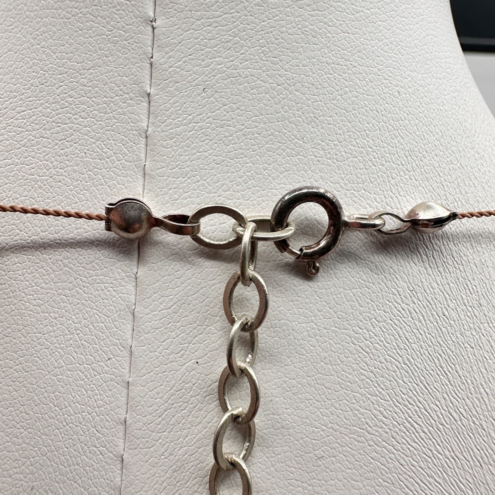 Vintage 80s Iridescent Copper Faux Pearl & Smoky Faceted Bead Necklace jewelry - Thumbnail 7