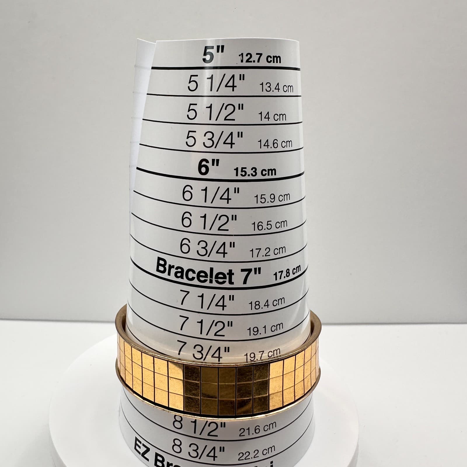 Vintage 90s Gold Tone Mosaic Tile Bracelet Geometric Statement Women's Jewelry - Thumbnail 7