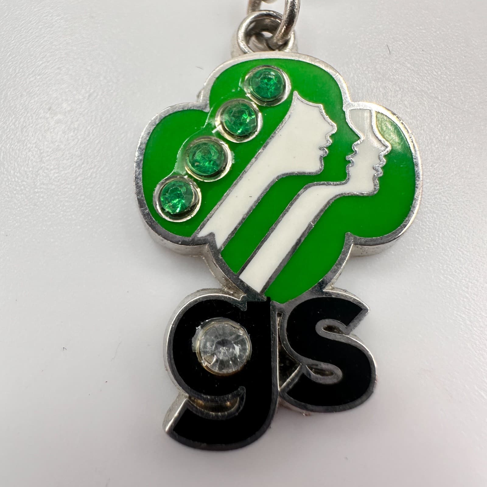 Vintage Y2K CHARM IT! Girl Scouts Bracelet Samoas Cookie Trefoil Rhinestone - Thumbnail 5