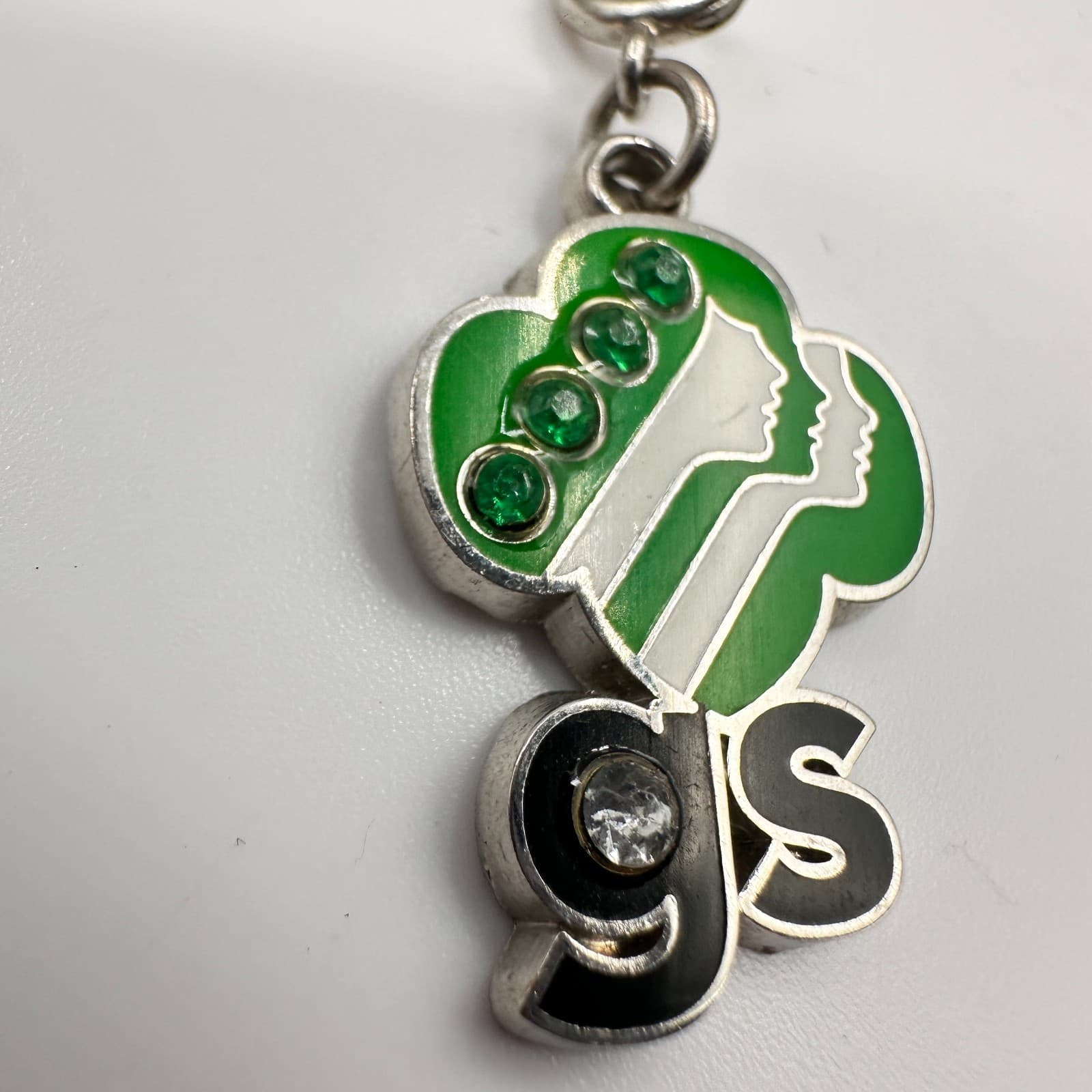 Vintage Y2K CHARM IT! Girl Scouts Bracelet Samoas Cookie Trefoil Rhinestone - Thumbnail 4