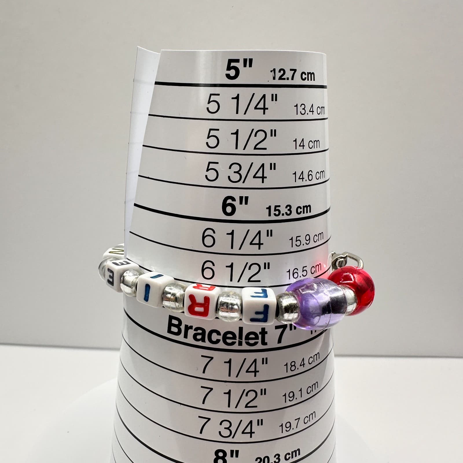 Vintage Y2K Friends Cube Bracelet Acrylic Beaded Silver Tone Women's Jewelry - Thumbnail 7