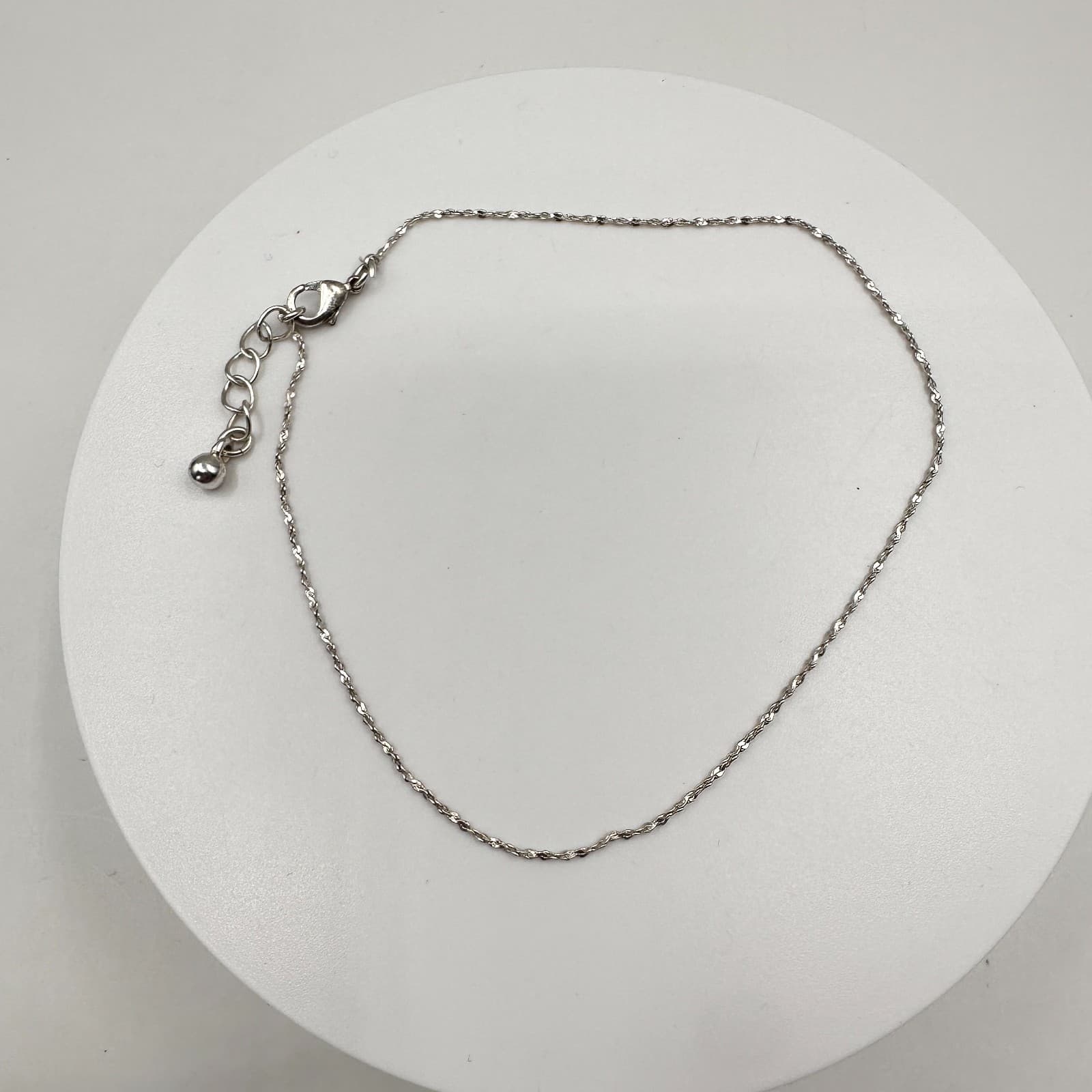 Vintage 90s Silver Tone Twisted Rope Chain Bracelet Minimalist Women's Jewelery - Image 1