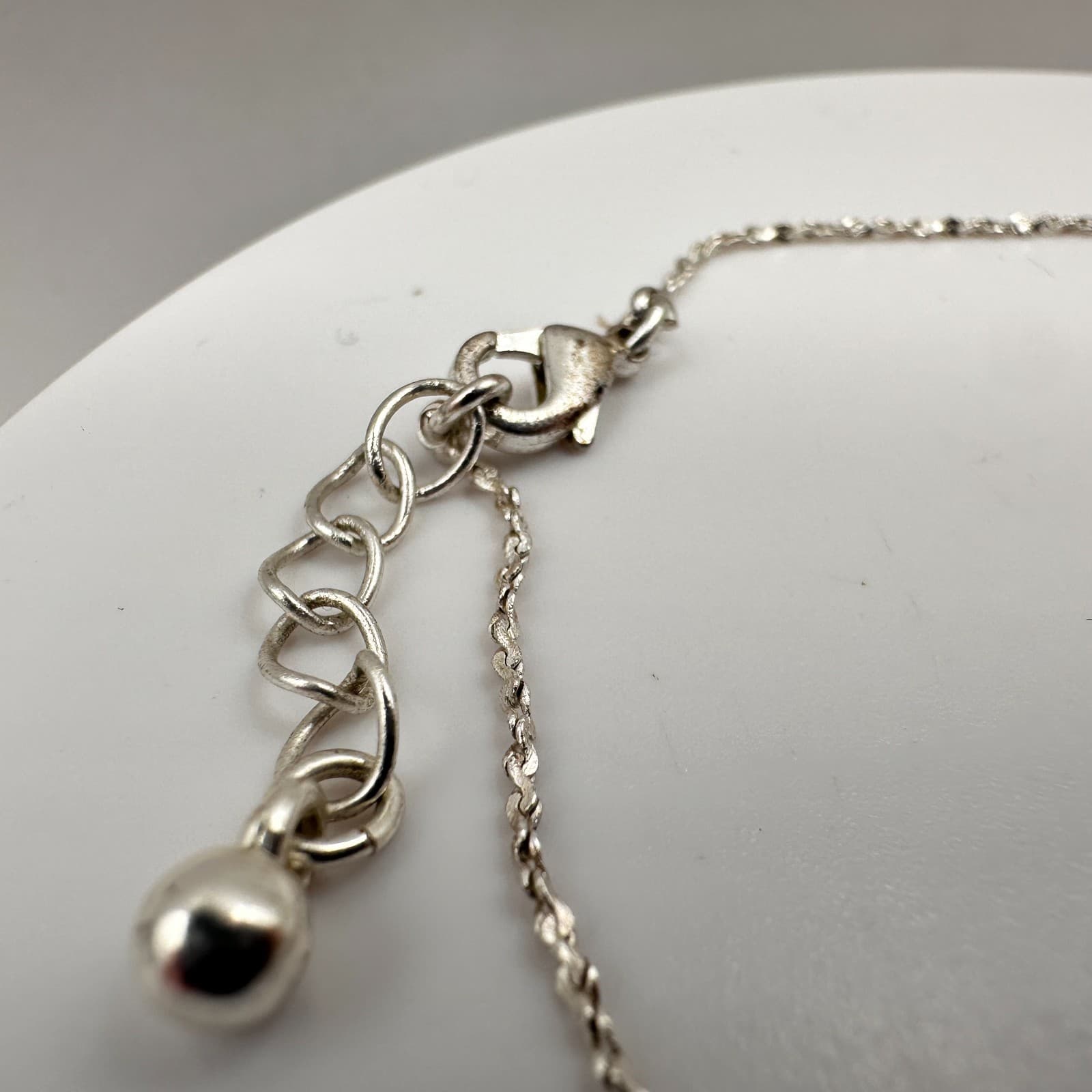Vintage 90s Silver Tone Twisted Rope Chain Bracelet Minimalist Women's Jewelery - Thumbnail 3