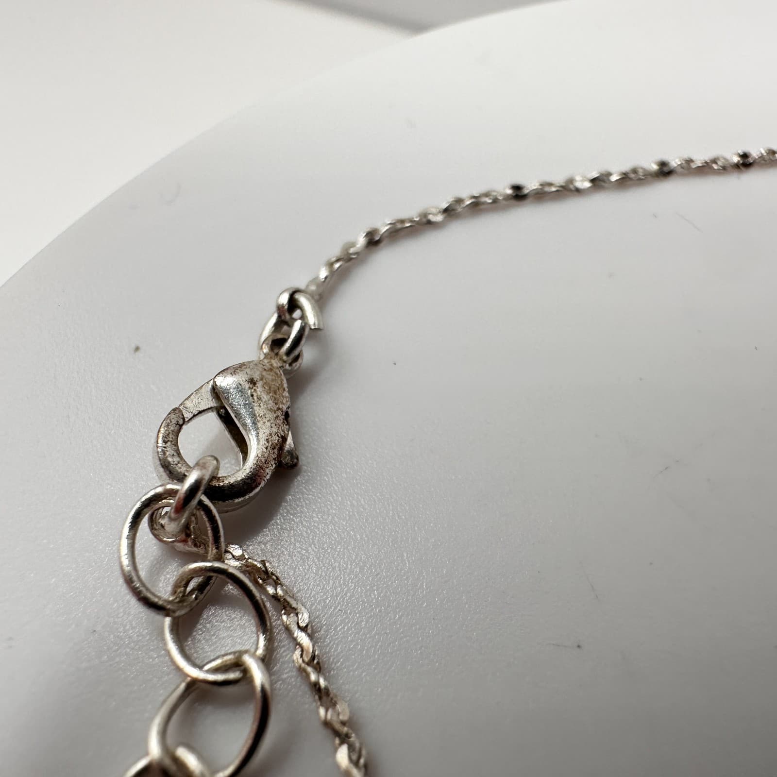 Vintage 90s Silver Tone Twisted Rope Chain Bracelet Minimalist Women's Jewelery - Thumbnail 4