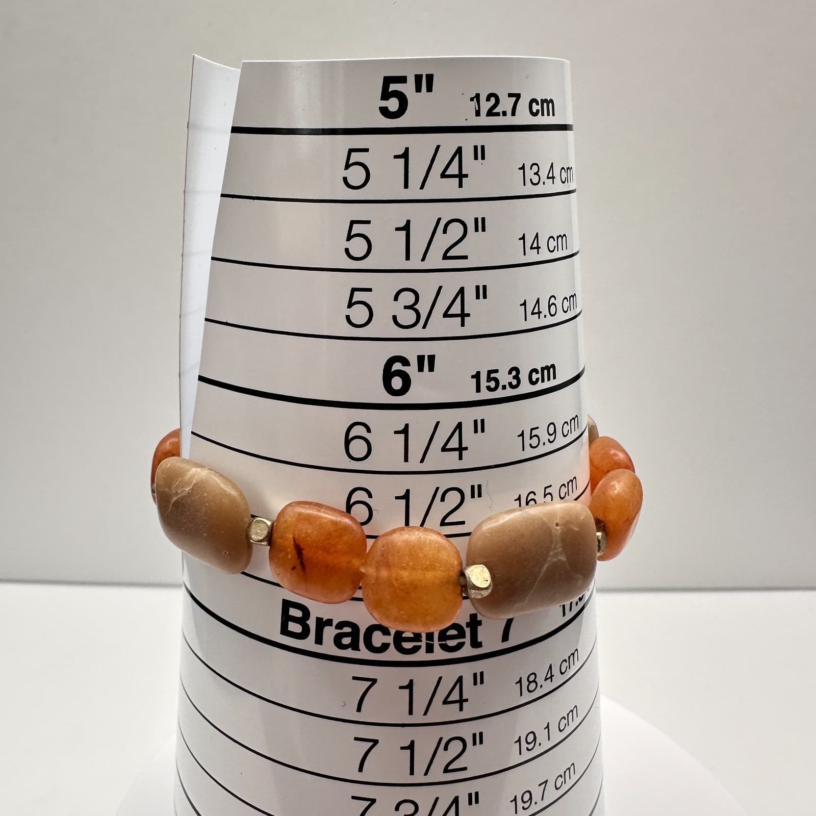 Vintage 90s Chunky Stone Stretch Bracelet Boho Statement Women's Classic Jewelry - Thumbnail 8