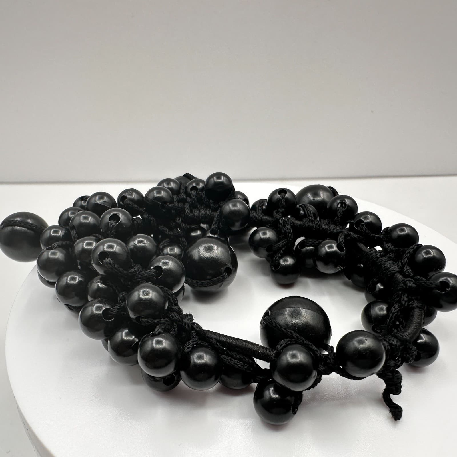 Vintage 90s Faux Pearl Cluster Stretch Bracelet Set Boho Classic Women's Jewelry - Thumbnail 10