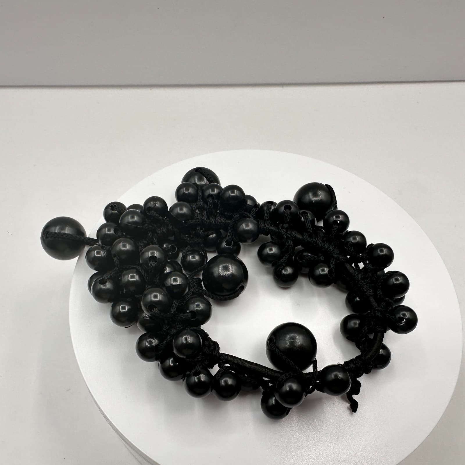 Vintage 90s Faux Pearl Cluster Stretch Bracelet Set Boho Classic Women's Jewelry - Thumbnail 12