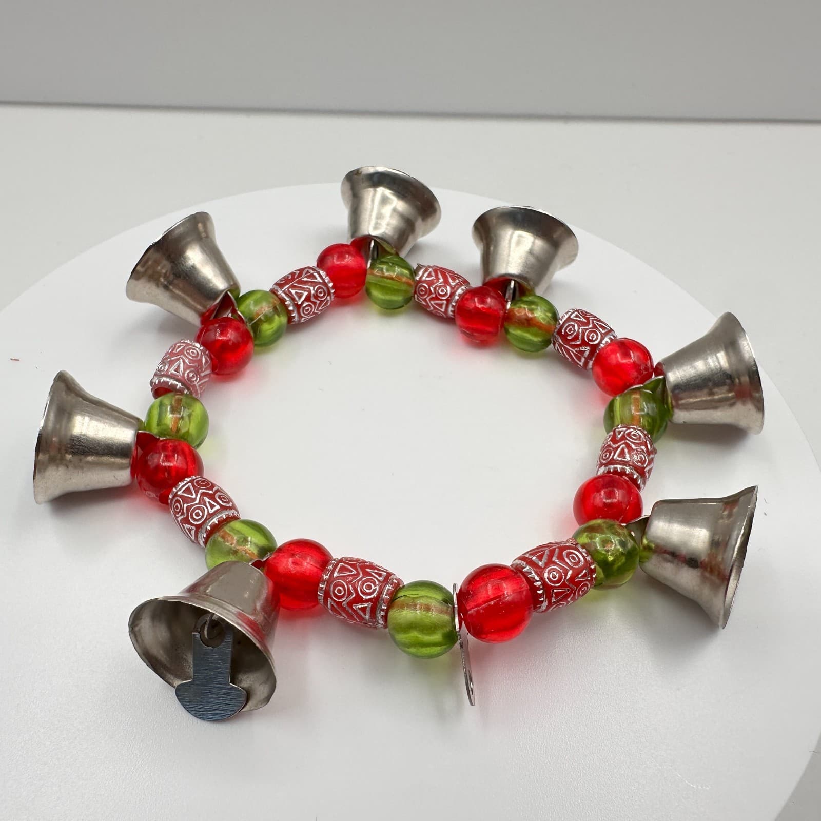 Vintage 80s Christmas Multicoloured Jingle Beaded Bracelet Sets Necklace Jewelry - Thumbnail 9