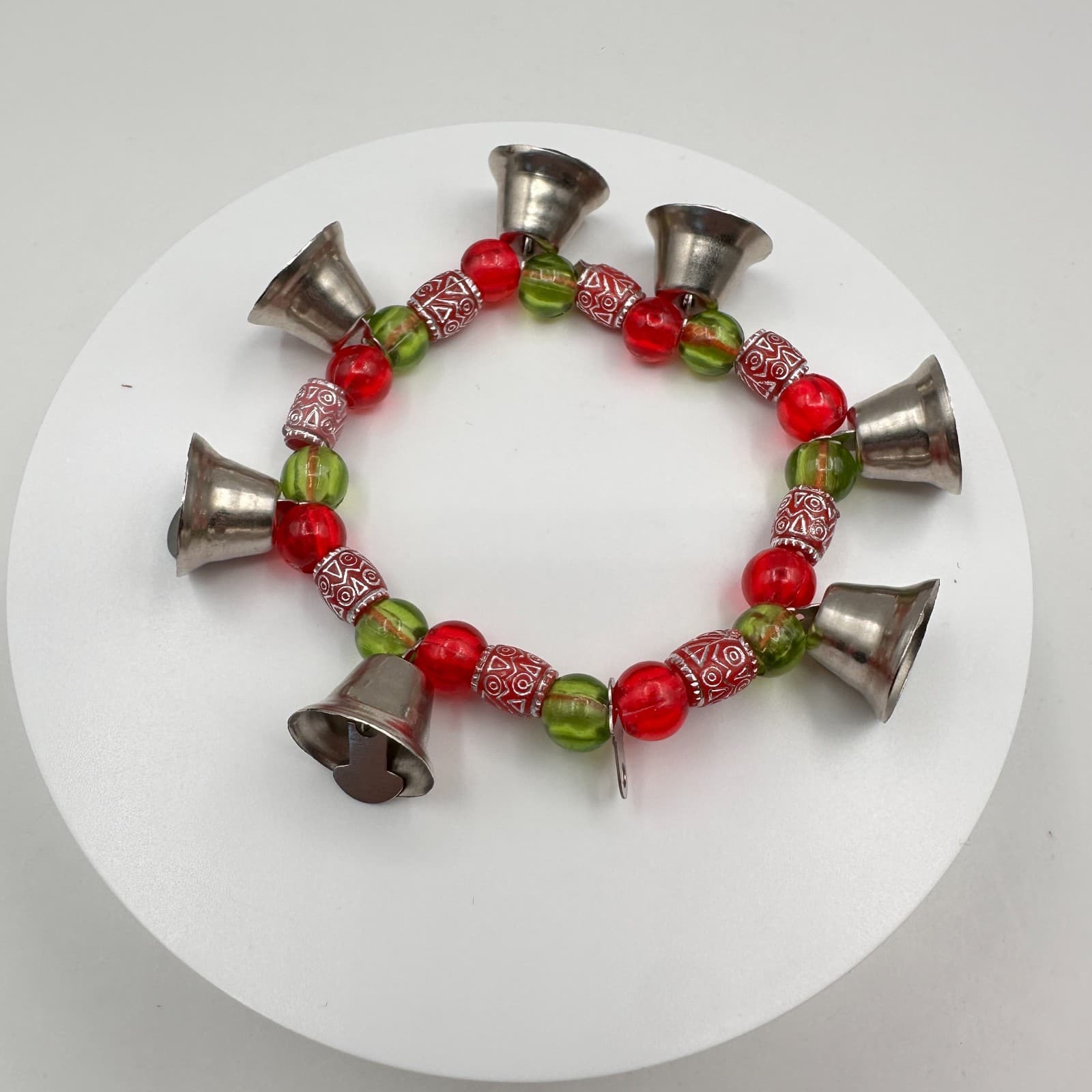 Vintage 80s Christmas Multicoloured Jingle Beaded Bracelet Sets Necklace Jewelry - Thumbnail 7