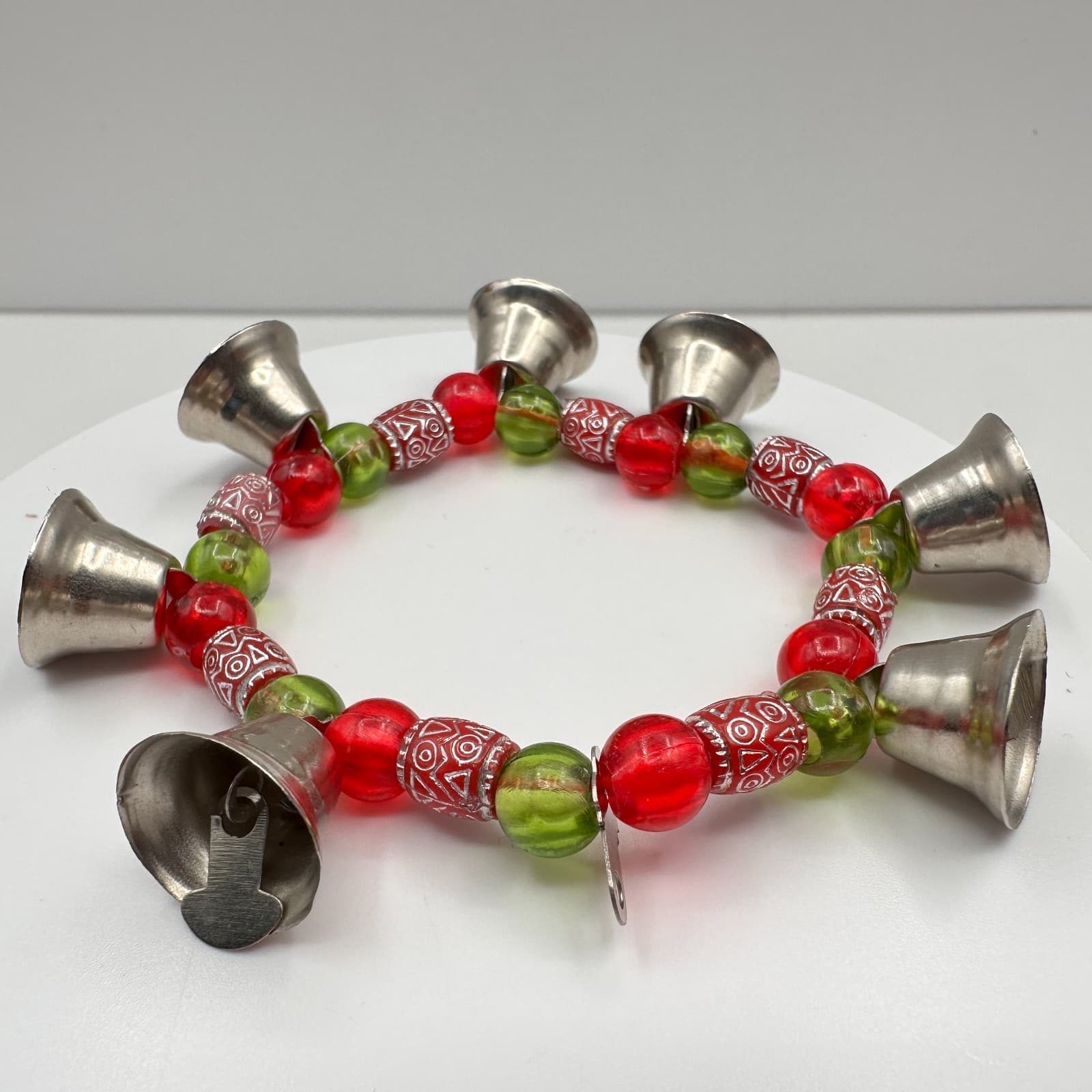 Vintage 80s Christmas Multicoloured Jingle Beaded Bracelet Sets Necklace Jewelry - Thumbnail 8