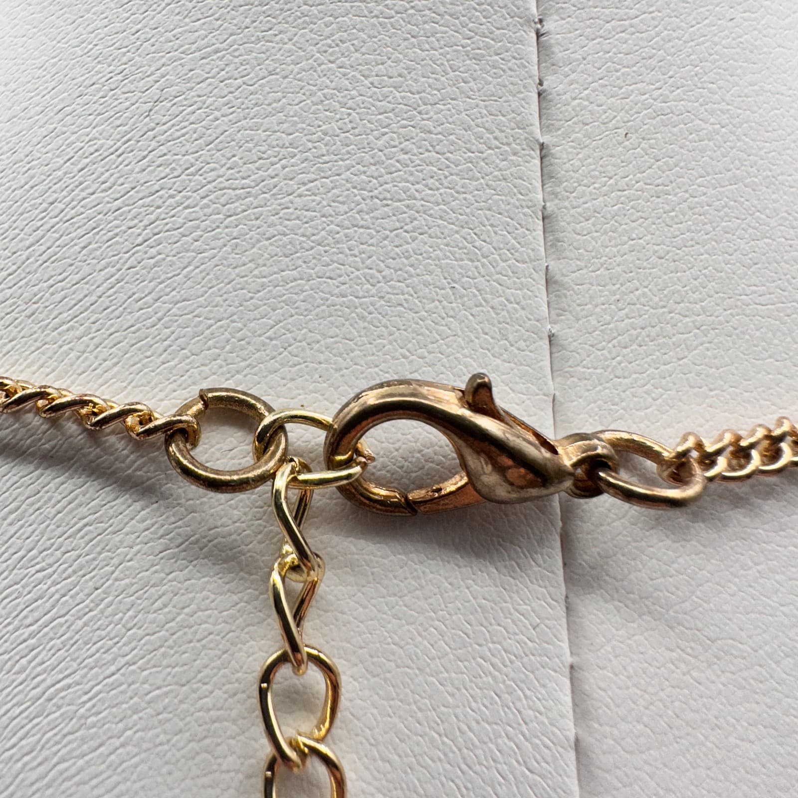 Vintage Y2K Statement Flower Pendant Necklace Faceted Stone Teal Aqua Gold Tone - Thumbnail 7