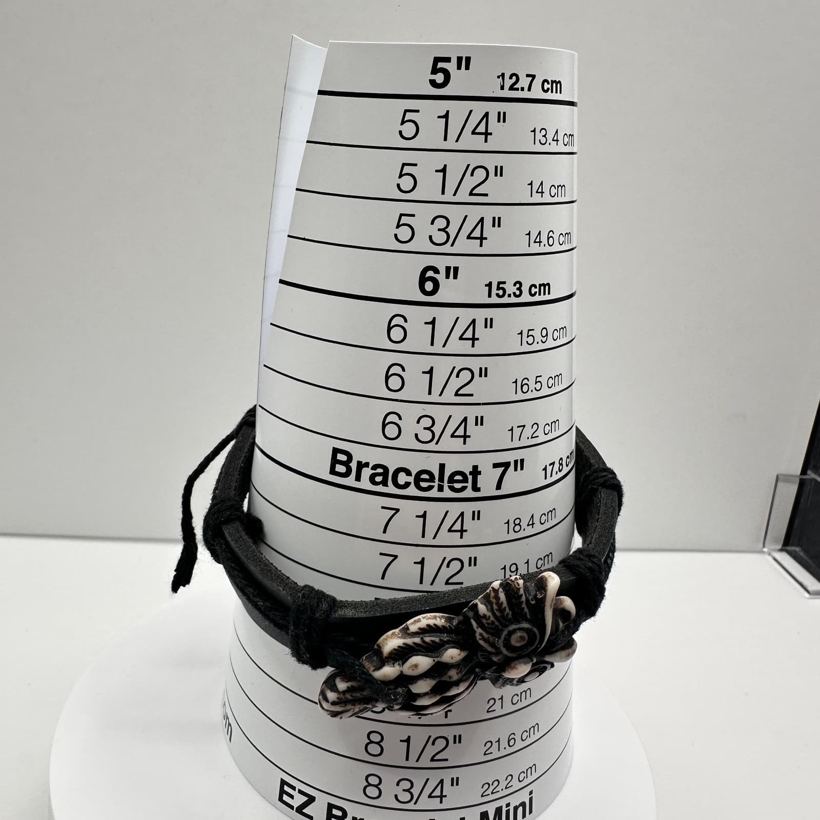 Vintage 90s Owl Charm Black Leather Bracelet Boho Ethnic Style Classic Jewelry - Thumbnail 8