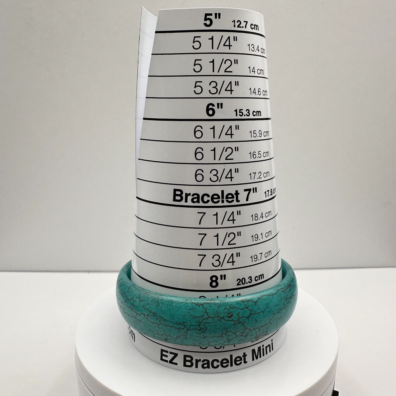 Vintage 80s Faux Turquoise Bangle Bracelet Blue Stone Boho Women's Jewelry - Thumbnail 5