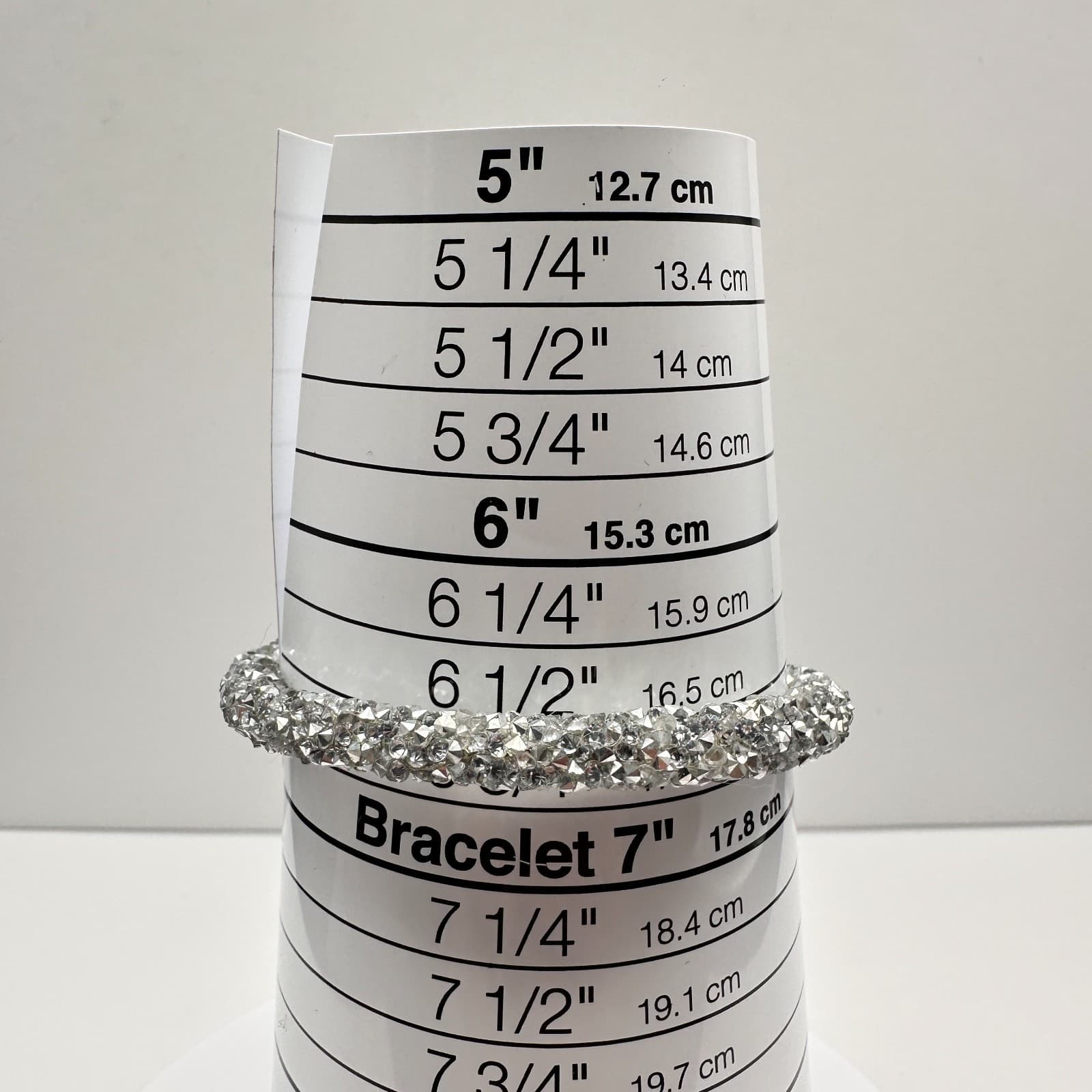 Vintage 90s Silver Tone Glass Mesh Wrap Bracelet Sparkly Boho Glamour Jewelry - Thumbnail 9