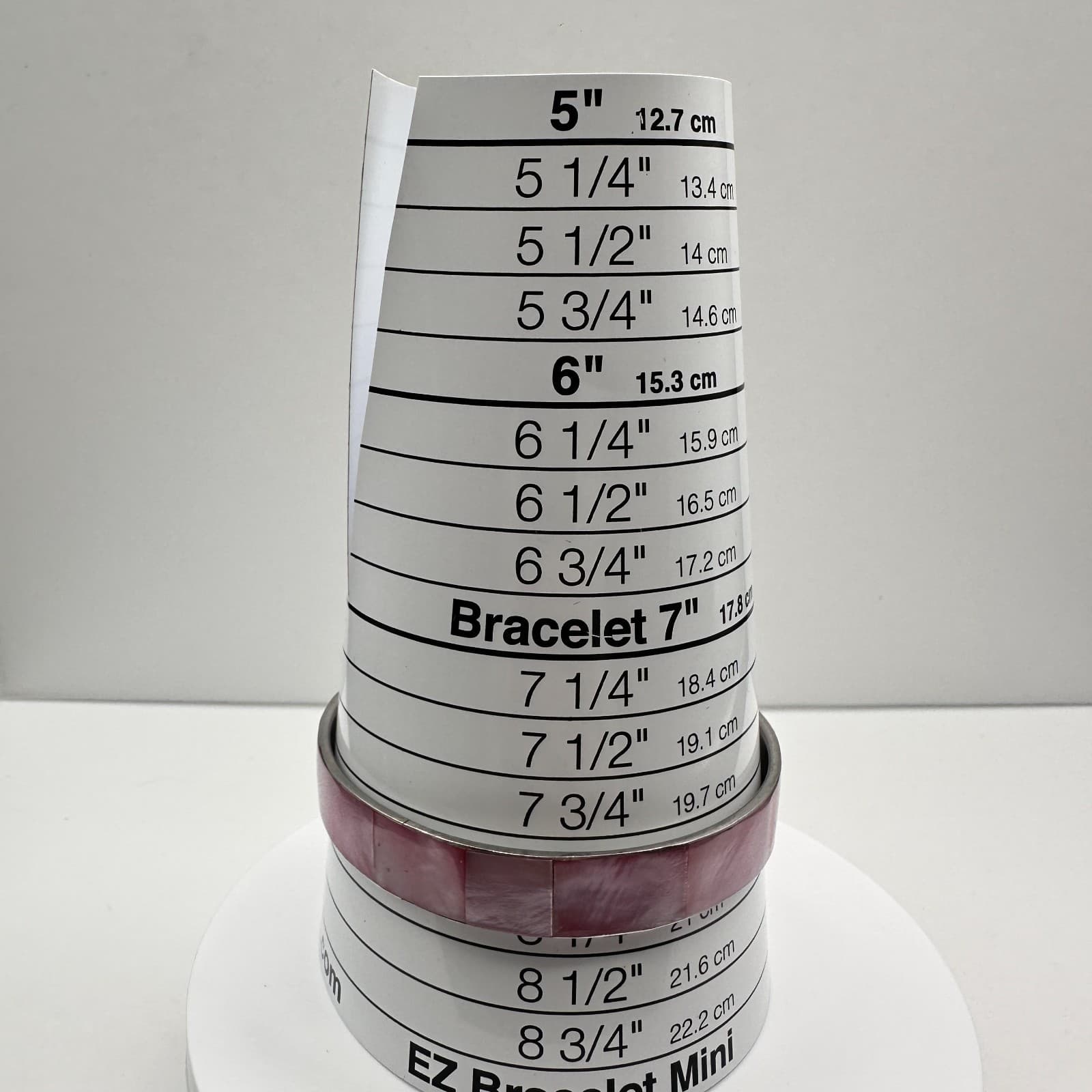 Vintage 80s Pink Mother of Pearl Inlay Bangle Bracelet Silver Tone Boho Retro - Thumbnail 6