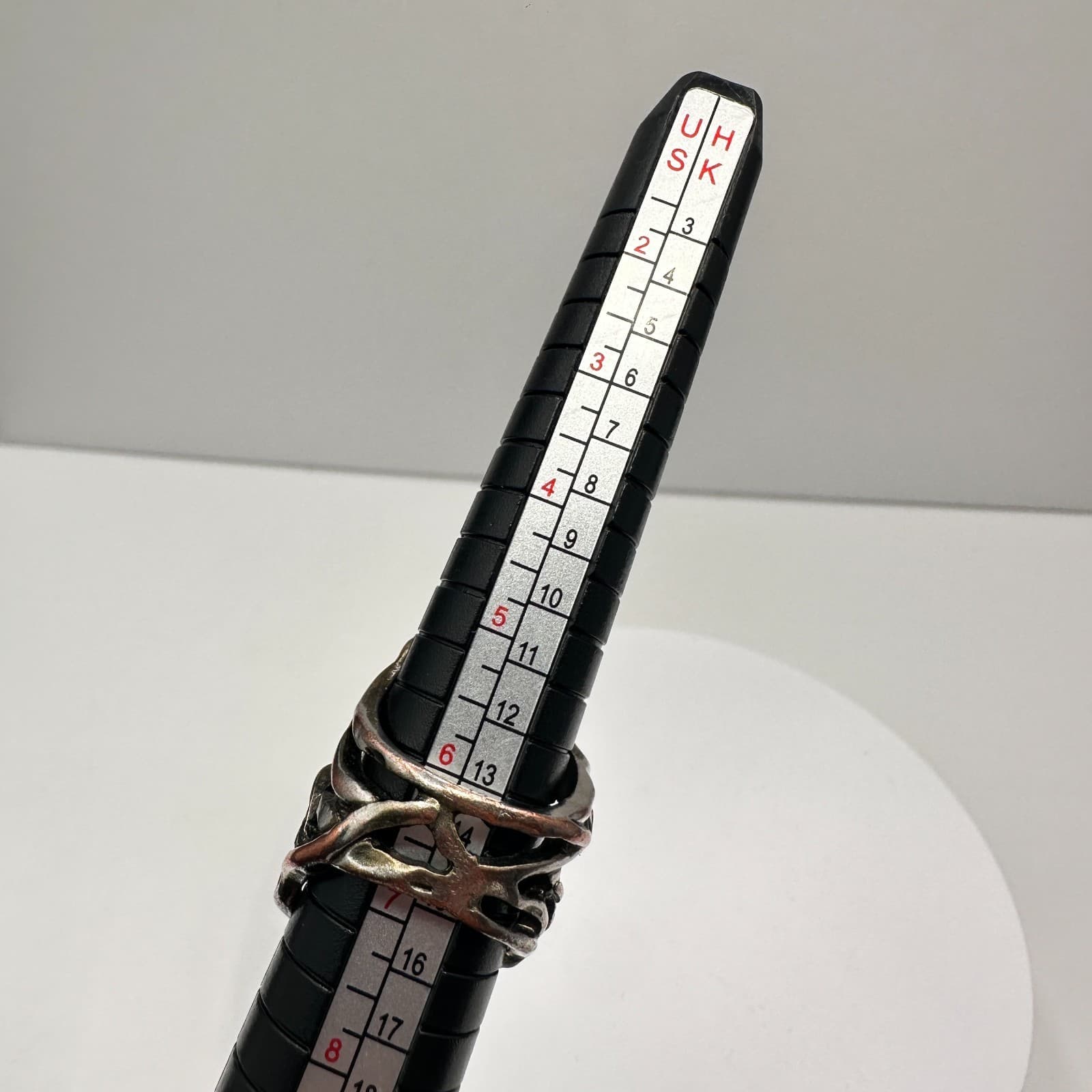 Vintage 90s Southwest Style Statement Ring Blue Faux Turquoise Silver Tone - Thumbnail 6