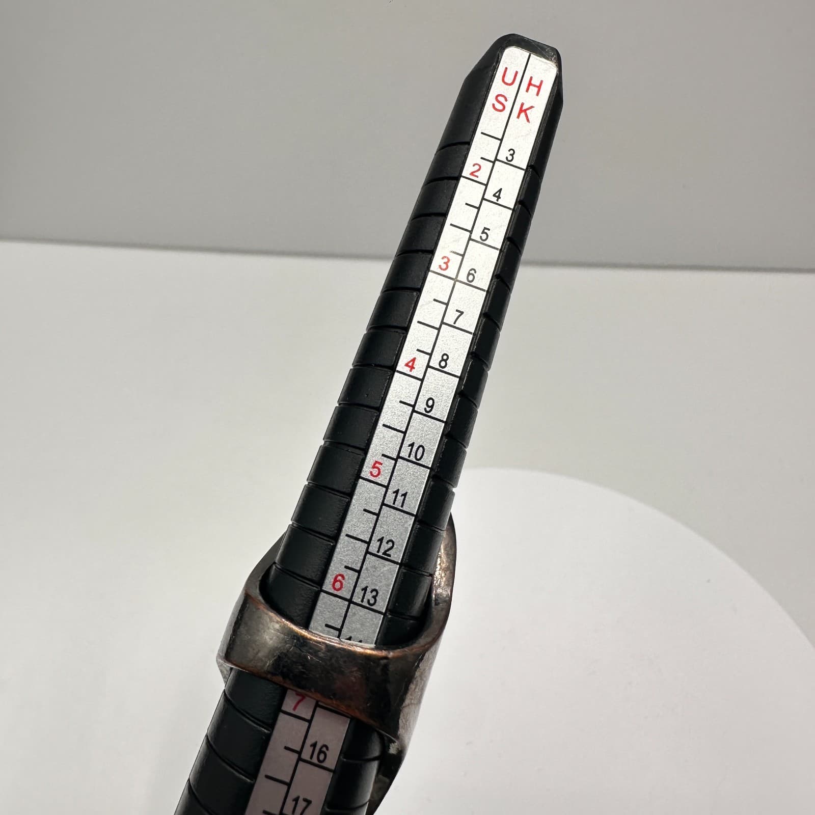 Vintage 90s Clear Glass Rhinestone Statement Geometric Ring Silver Tone Jewelry - Thumbnail 5