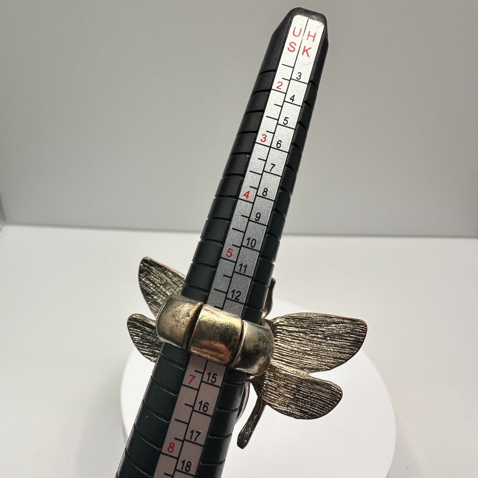 Vintage 90s Gold Tone Yellow Glass Rhinestone Bee Ring Statement Women's Jewelry - Thumbnail 6