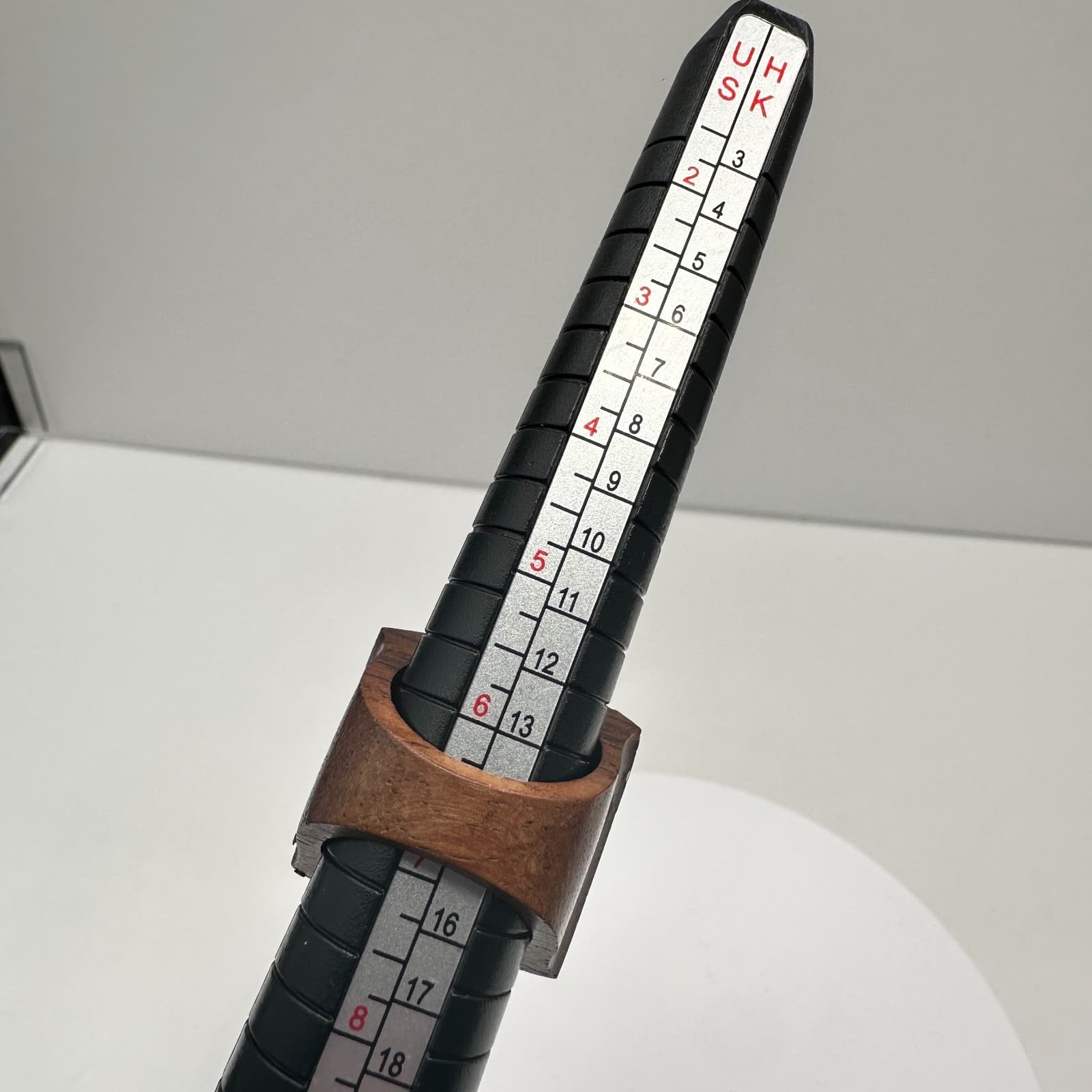 Vintage 80s Wooden Geometric Ring Silver Tone Women's Classic Fashion Jewelry - Thumbnail 7