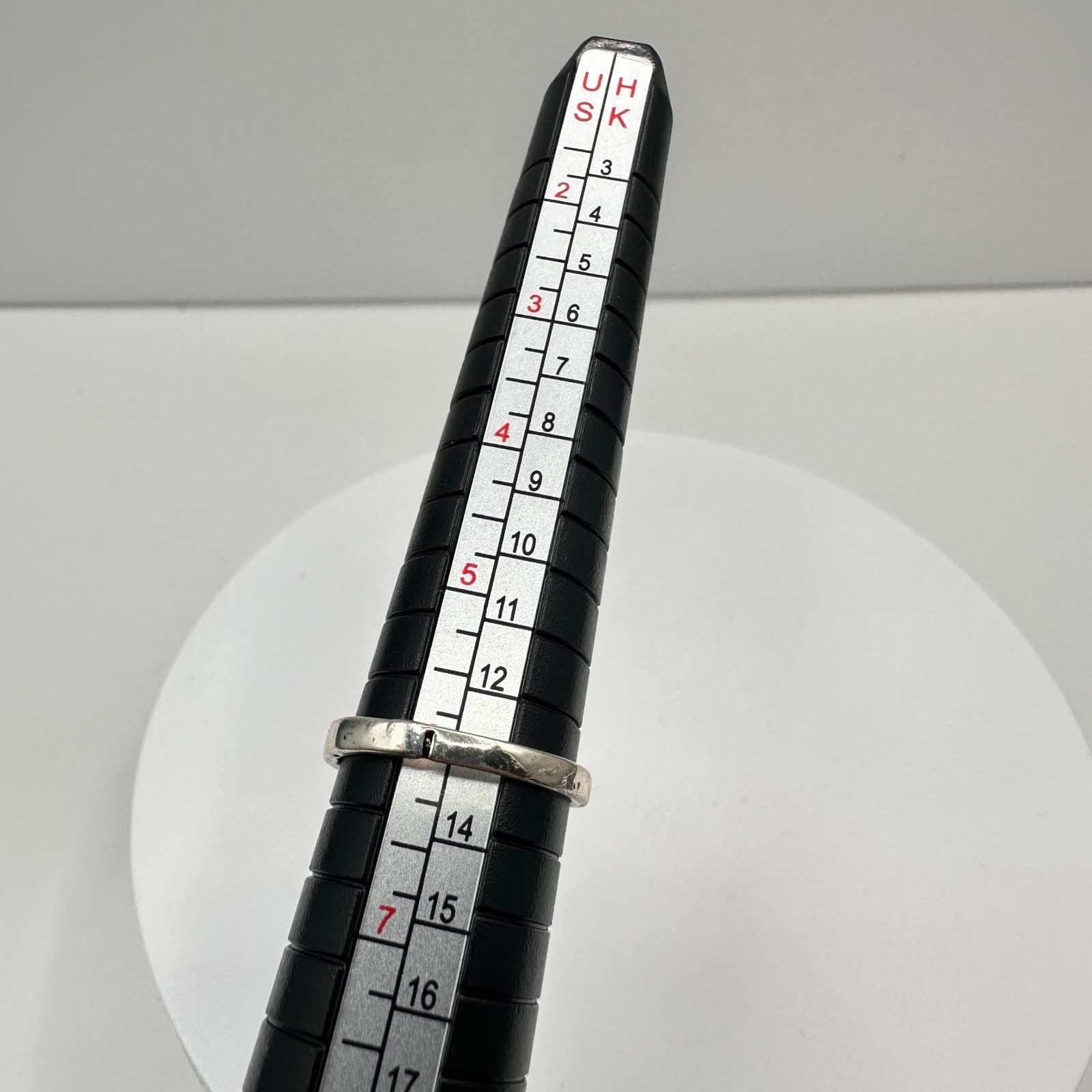 Vintage 90s Silver Tone Round Ring Retro Women's Classic Fashion Jewelry - Thumbnail 6