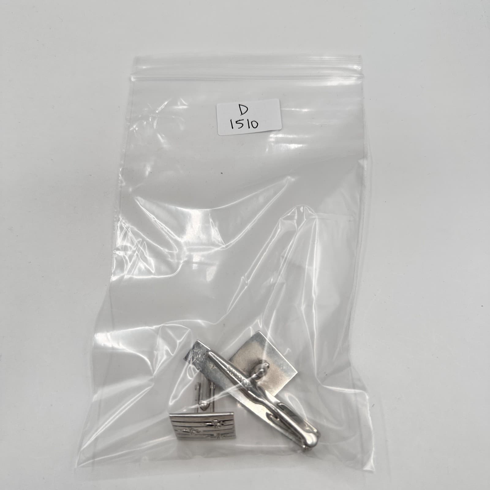 Vintage 90s Swank Silver Tone Fleur De Lis Cufflinks & Tie Clip Set Jewelry - Thumbnail 12