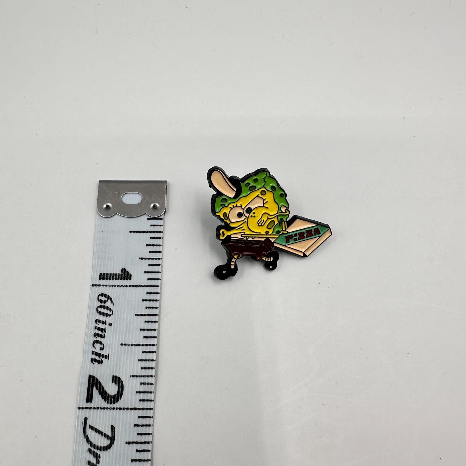 Vintage 90s Spongebob With The Krusty Krab Pizza Enamel Lapel Pin Jewelry - Thumbnail 6