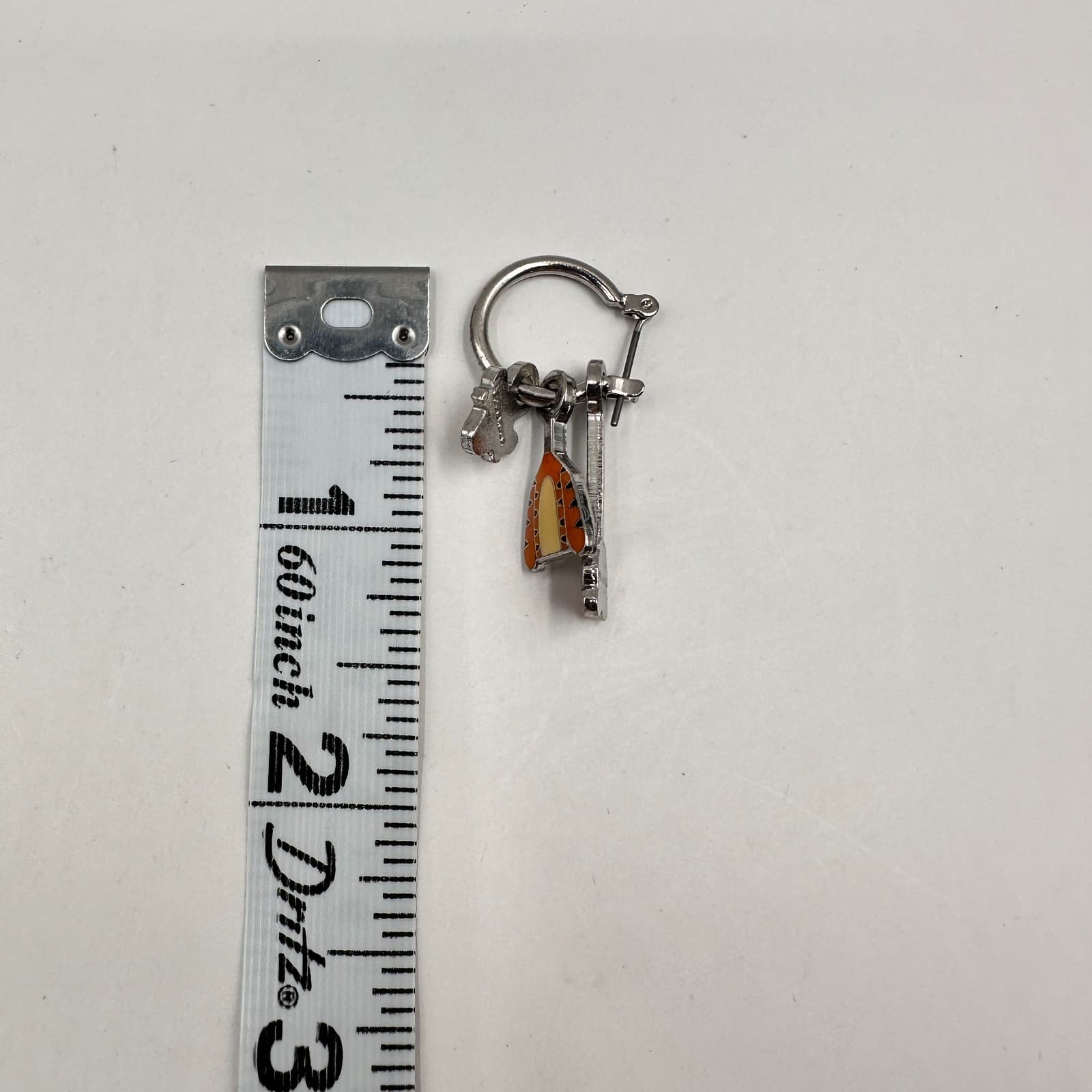 Vintage Y2K Disney Tigger Winnie the Pooh Hoop Earrings Dangle Silver Tone - Thumbnail 6