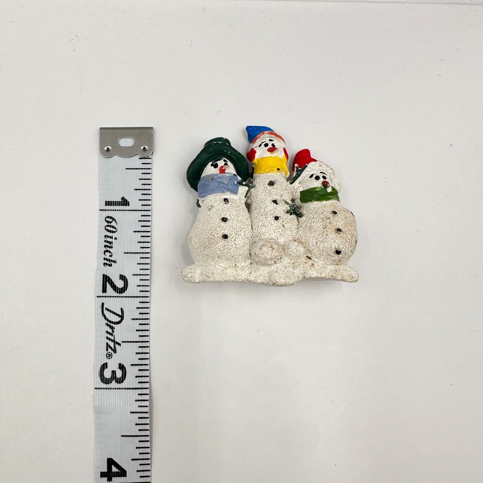 Vintage 90s Snowman Family Brooch Pins Set Resin Christmas Holiday Jewelry - Thumbnail 9