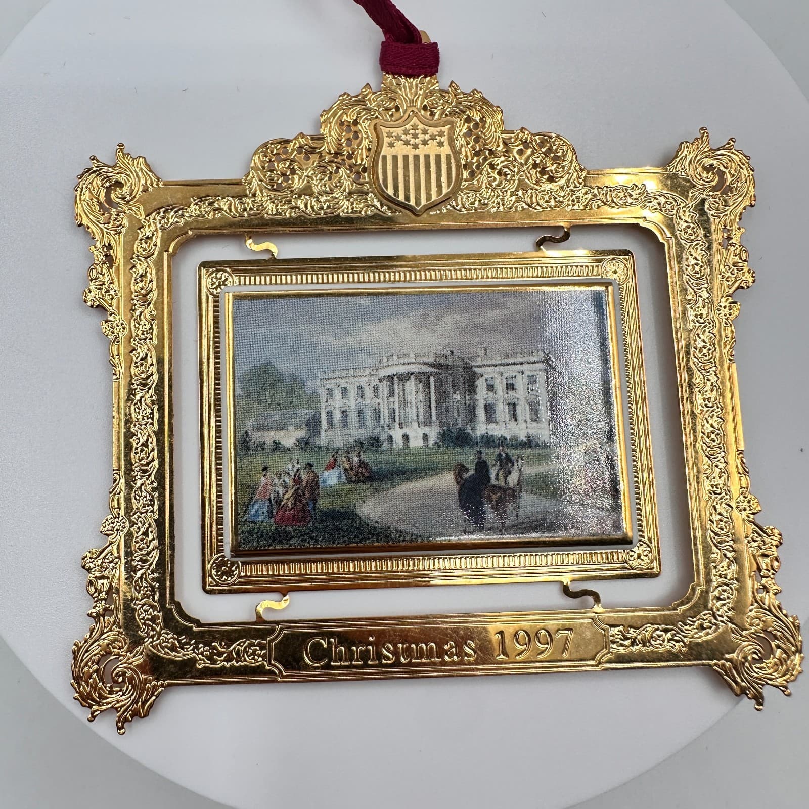 Vintage 1997 The White House Christmas Ornament President Franklin Pierce - Thumbnail 2