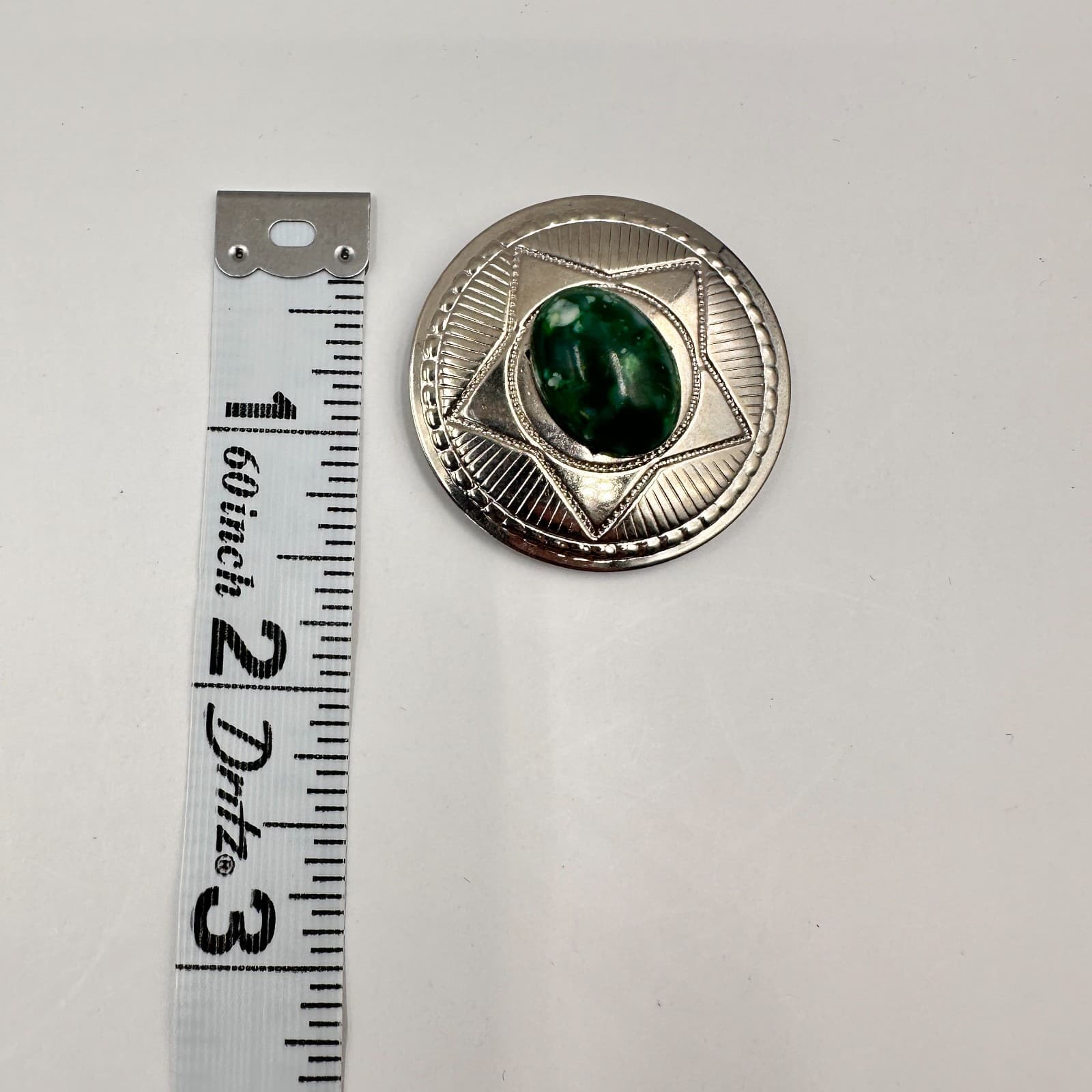 Vintage 90s Western Buttons Covers Set Silver Tone Faux Turquoise Lapis Malachit - Thumbnail 7