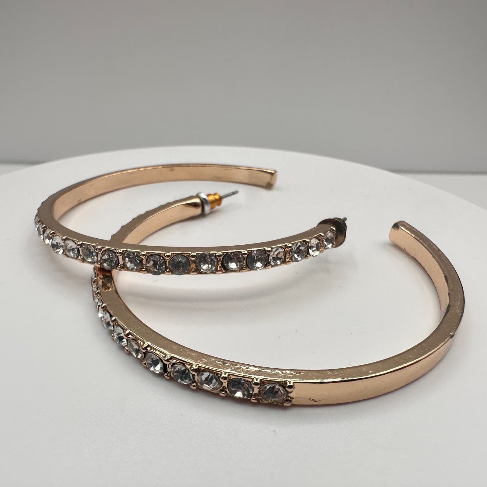 Vintage 90s Glass Multi-Color Hoop Earrings Set Women's Classic Fashion Jewelry - Thumbnail 11