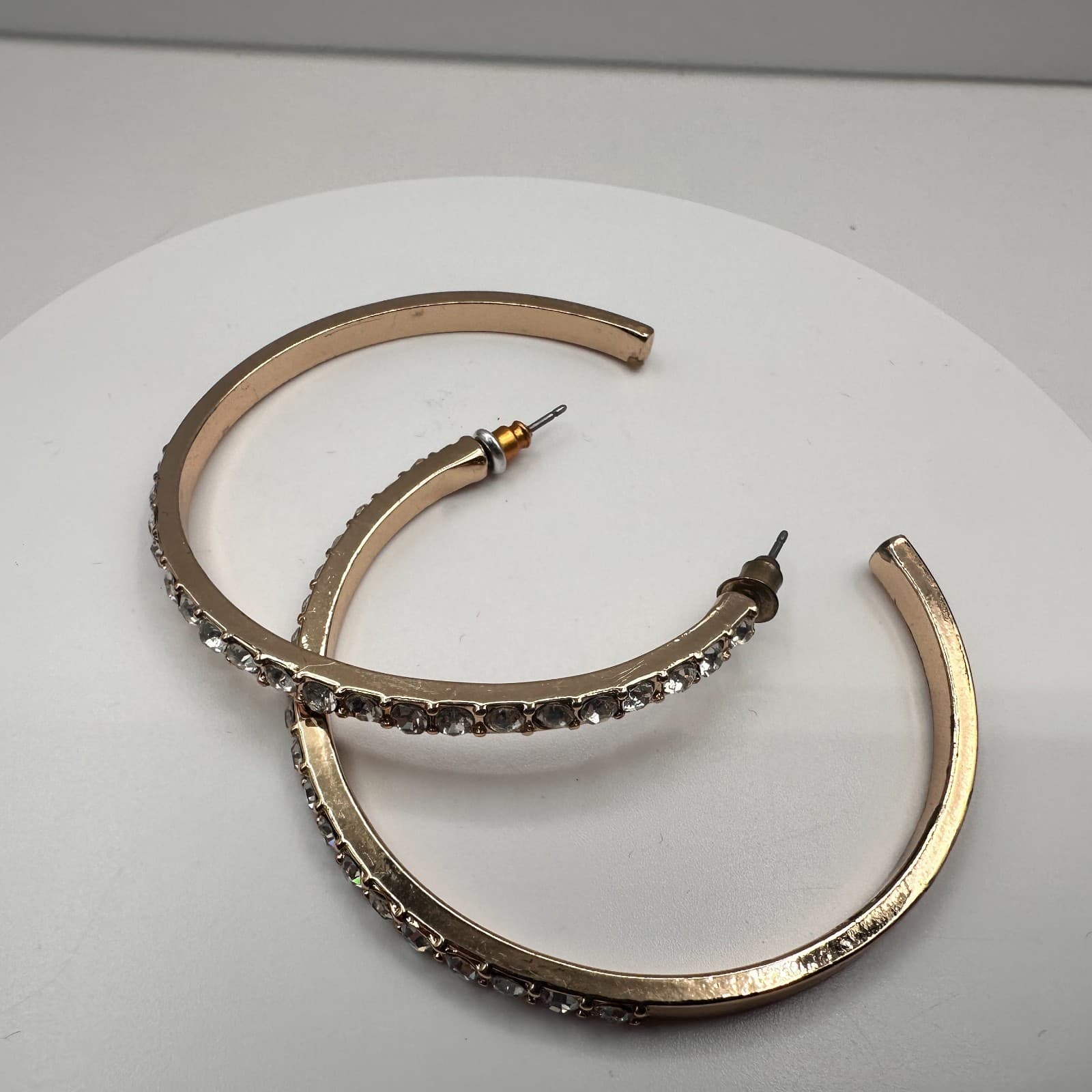 Vintage 90s Glass Multi-Color Hoop Earrings Set Women's Classic Fashion Jewelry - Thumbnail 12