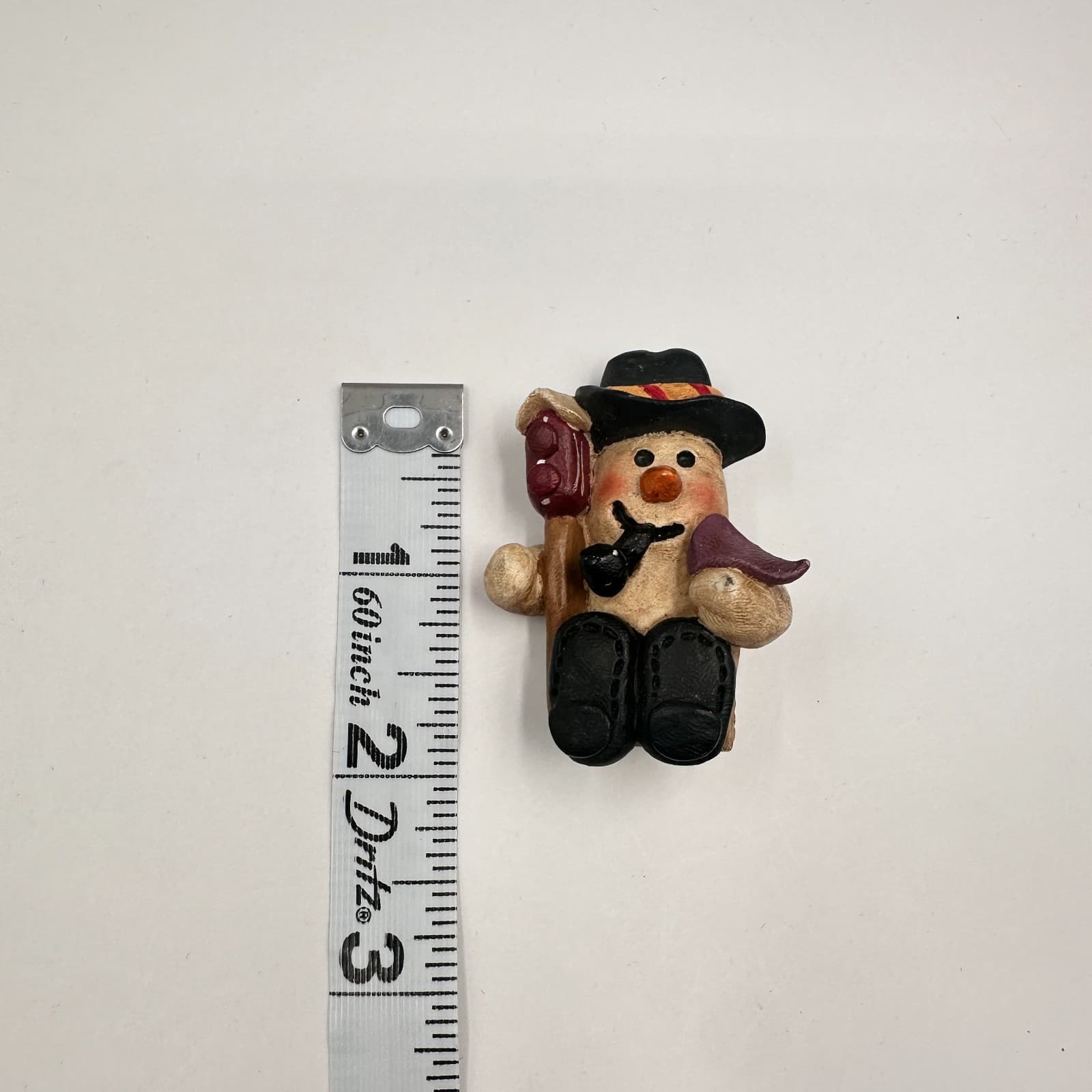 Vintage 90s Snowman Brooch Set Painted Winter Holiday Pins Fashion Jewelry - Thumbnail 12