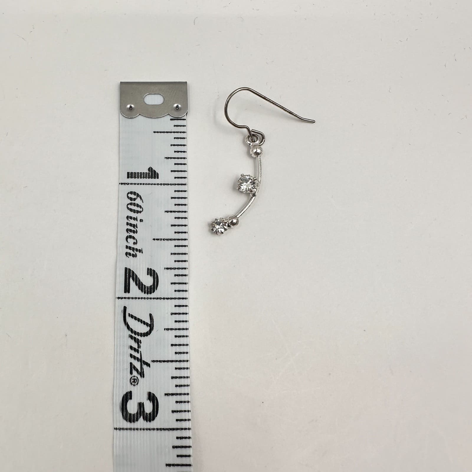 Vintage 90s Silver Tone Glass Choker Necklace & Dangle Earrings Jewelry Set - Thumbnail 16